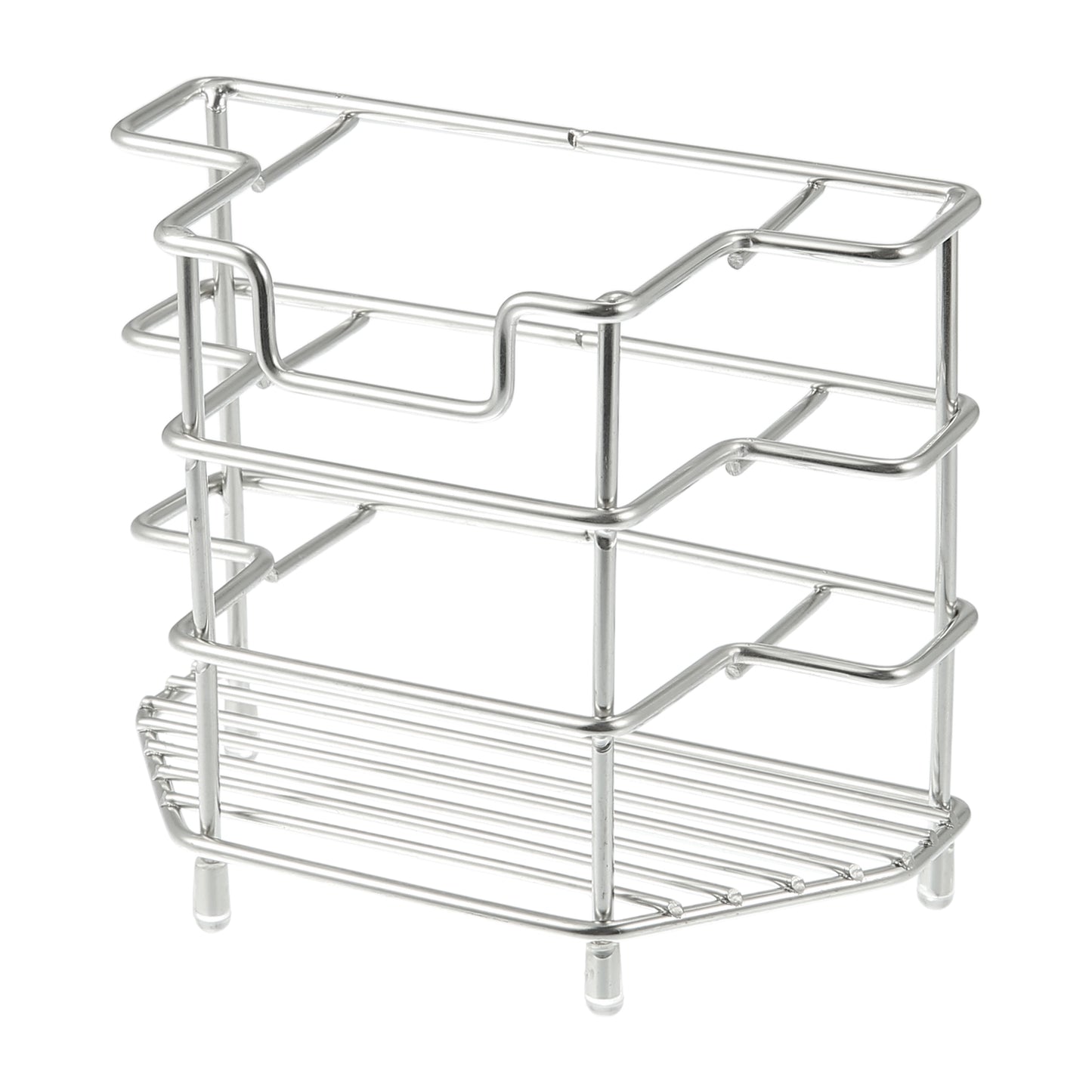 3 Slots 304 Stainless Steel Toothbrush Holder Stand, Bathroom Accessories Organizer Silver Tone