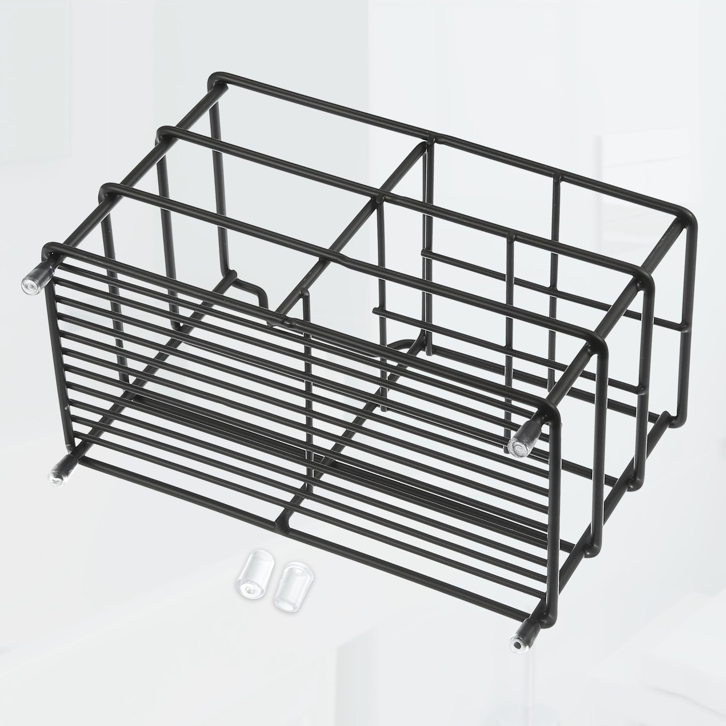 4 Slots 304 Stainless Steel Toothbrush Holder, Bathroom Kitchen Accessories Black