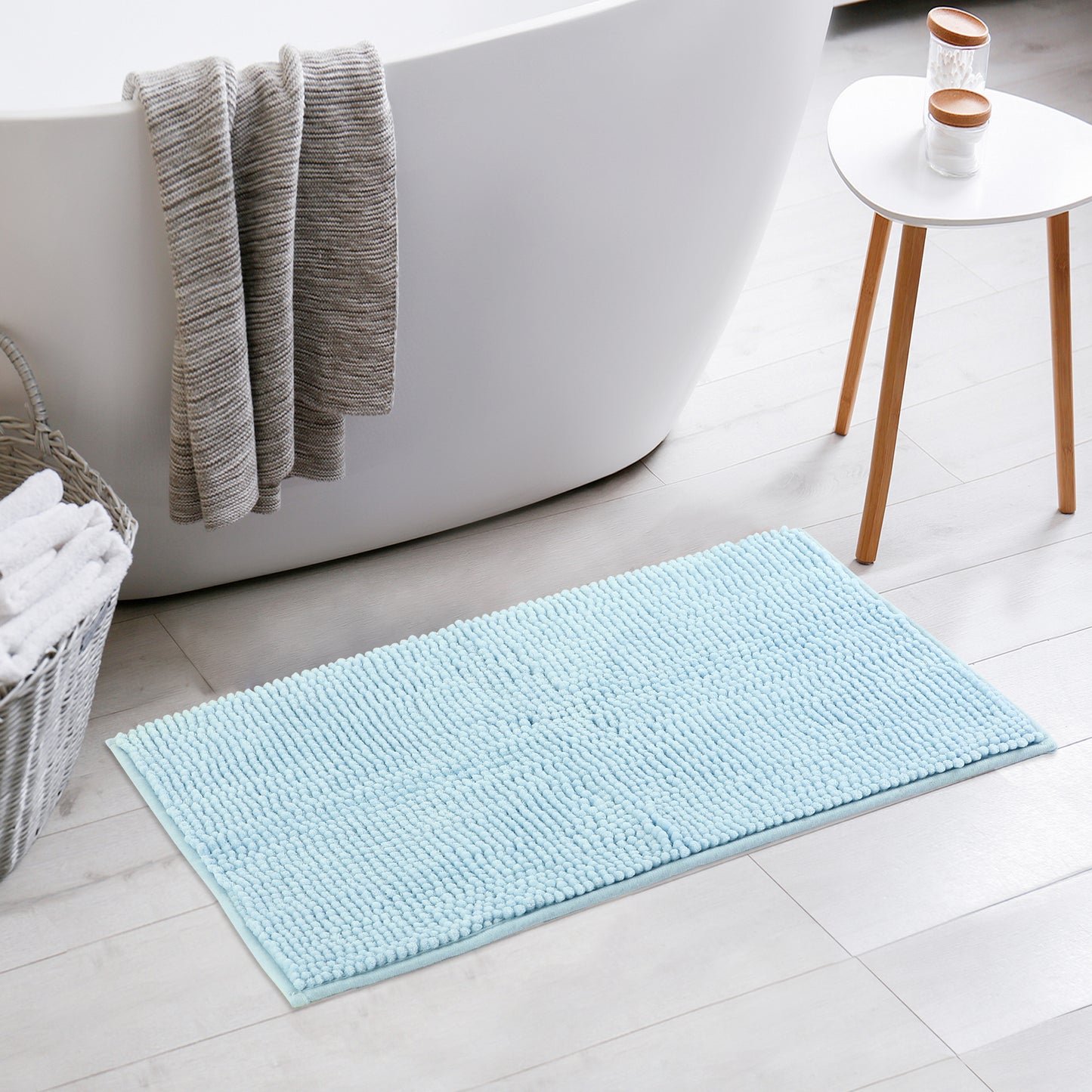 Bathroom Rugs, Soft Plush & Fluffy Bath Mats Non Slip Extra Thick Microfiber Bath Mats