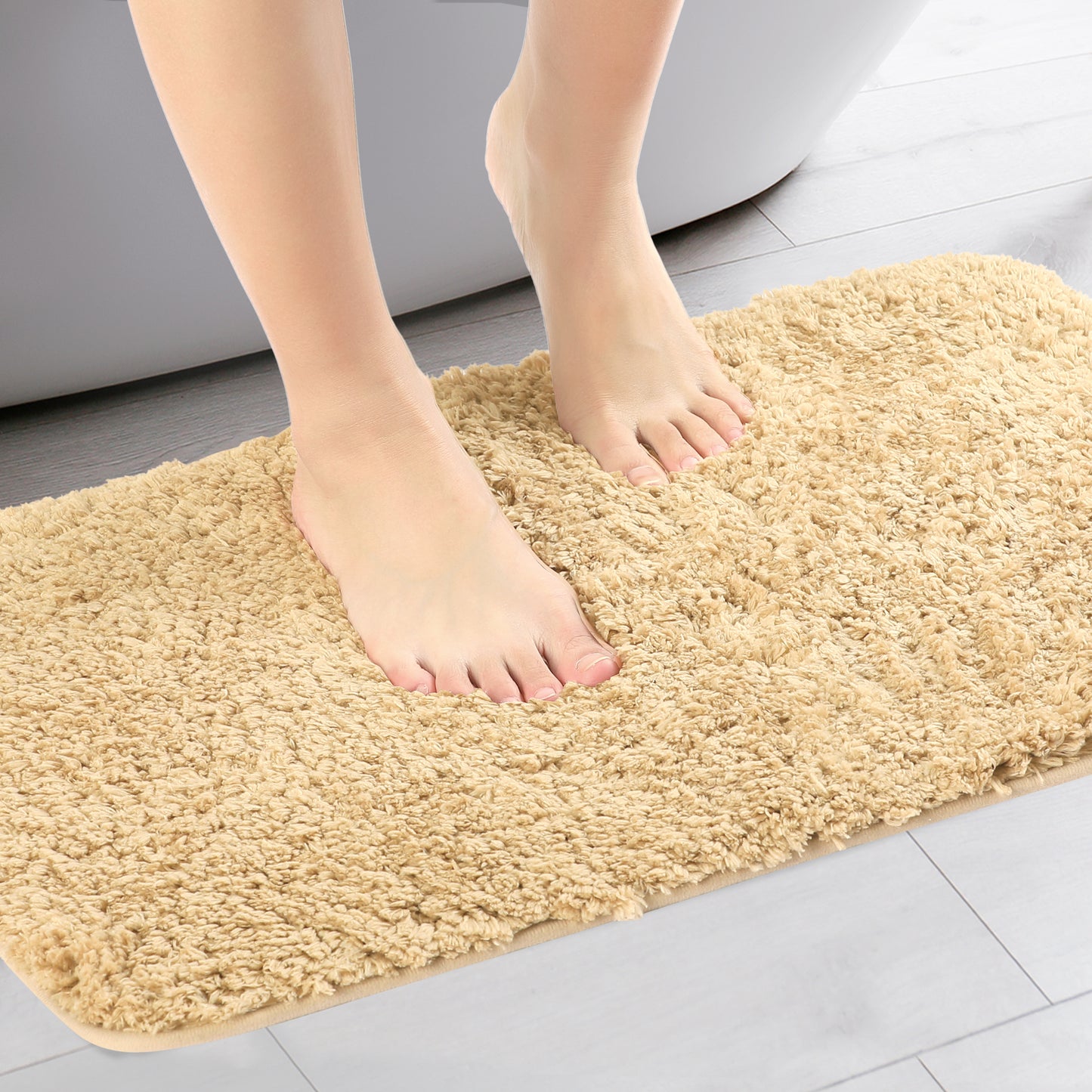 Bathroom Rug, Non Slip Extra Thick Microfiber Soft Plush Quick Dry Bath Mats
