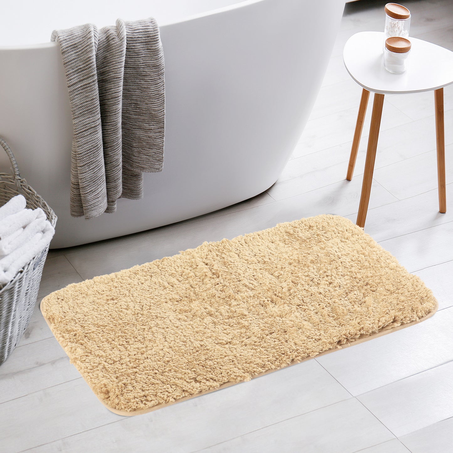 Bathroom Rug, Non Slip Extra Thick Microfiber Soft Plush Quick Dry Bath Mats