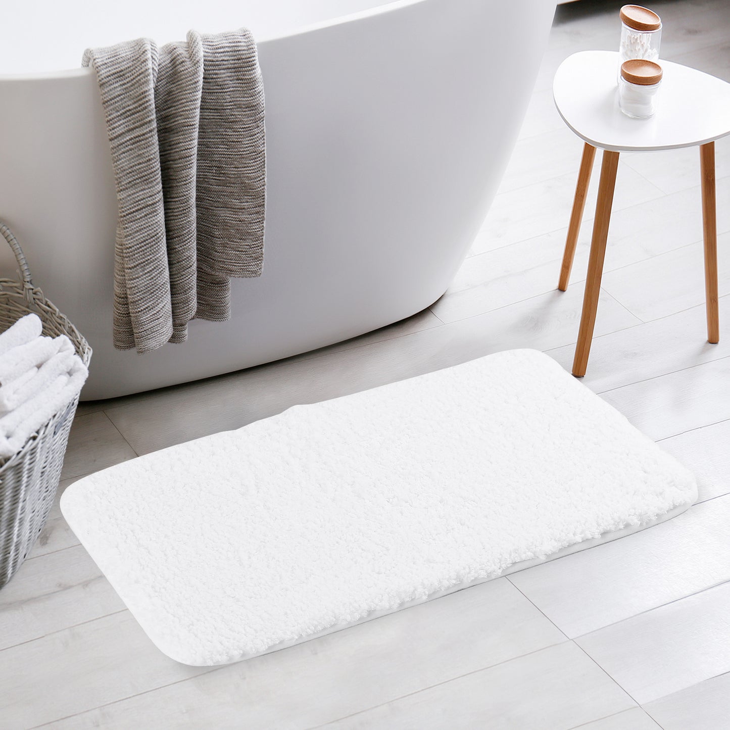 Bathroom Rug, Non Slip Extra Thick Microfiber Soft Plush Quick Dry Bath Mats
