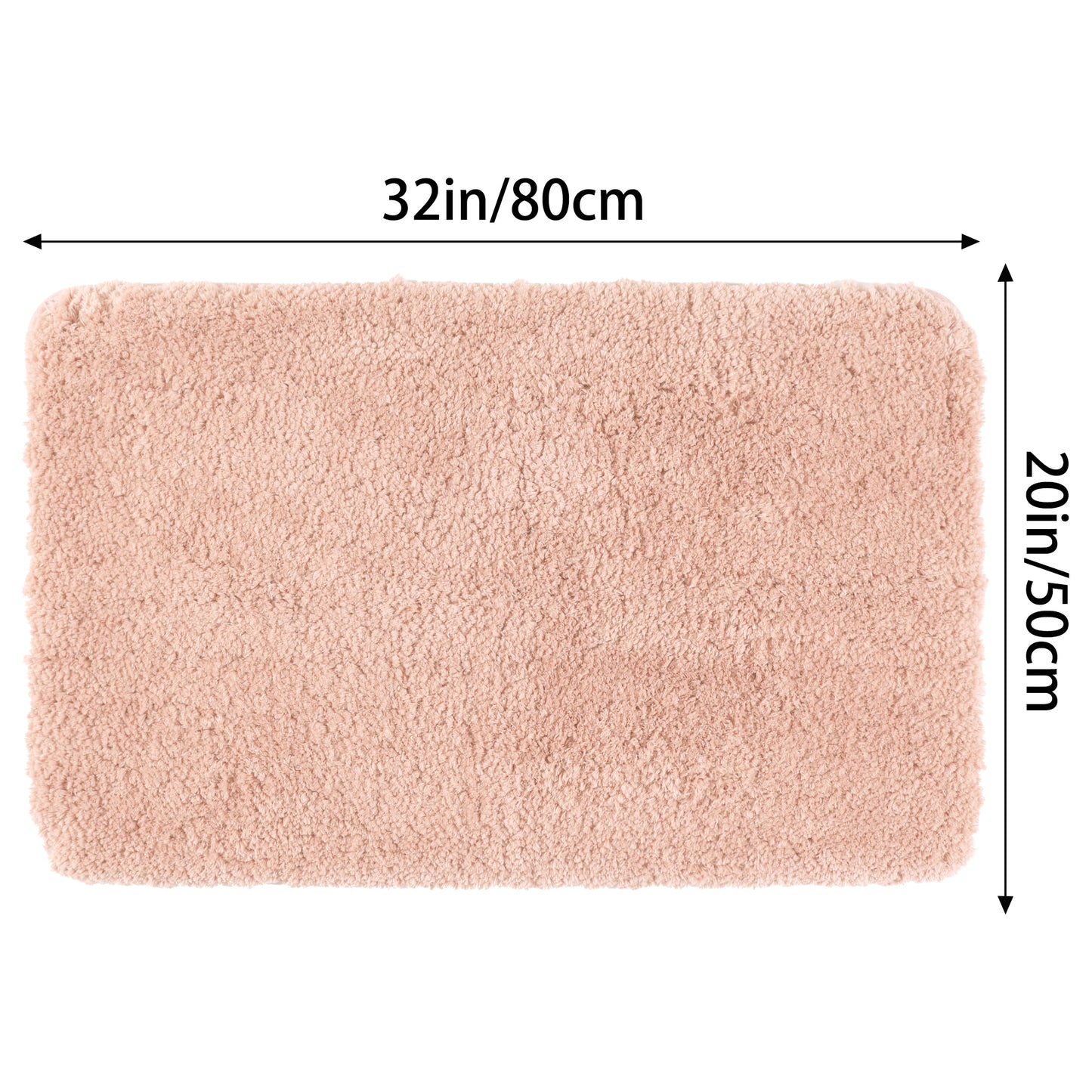 Bathroom Rug, Non Slip Extra Thick Microfiber Soft Plush Quick Dry Bath Mats