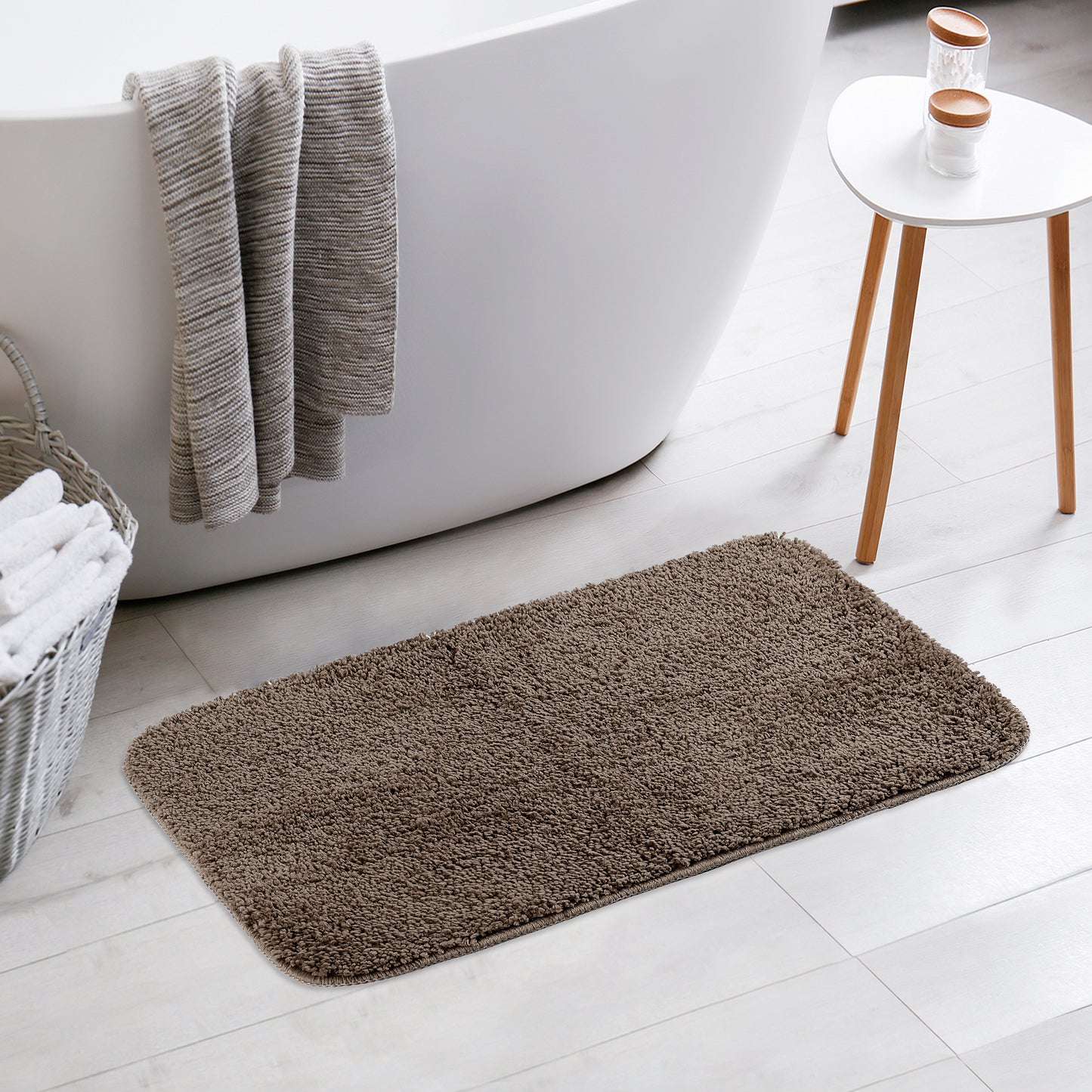 Bathroom Rugs, Soft Plush Non Slip Extra Quick Dry Anti Skid Shaggy Bath Mats