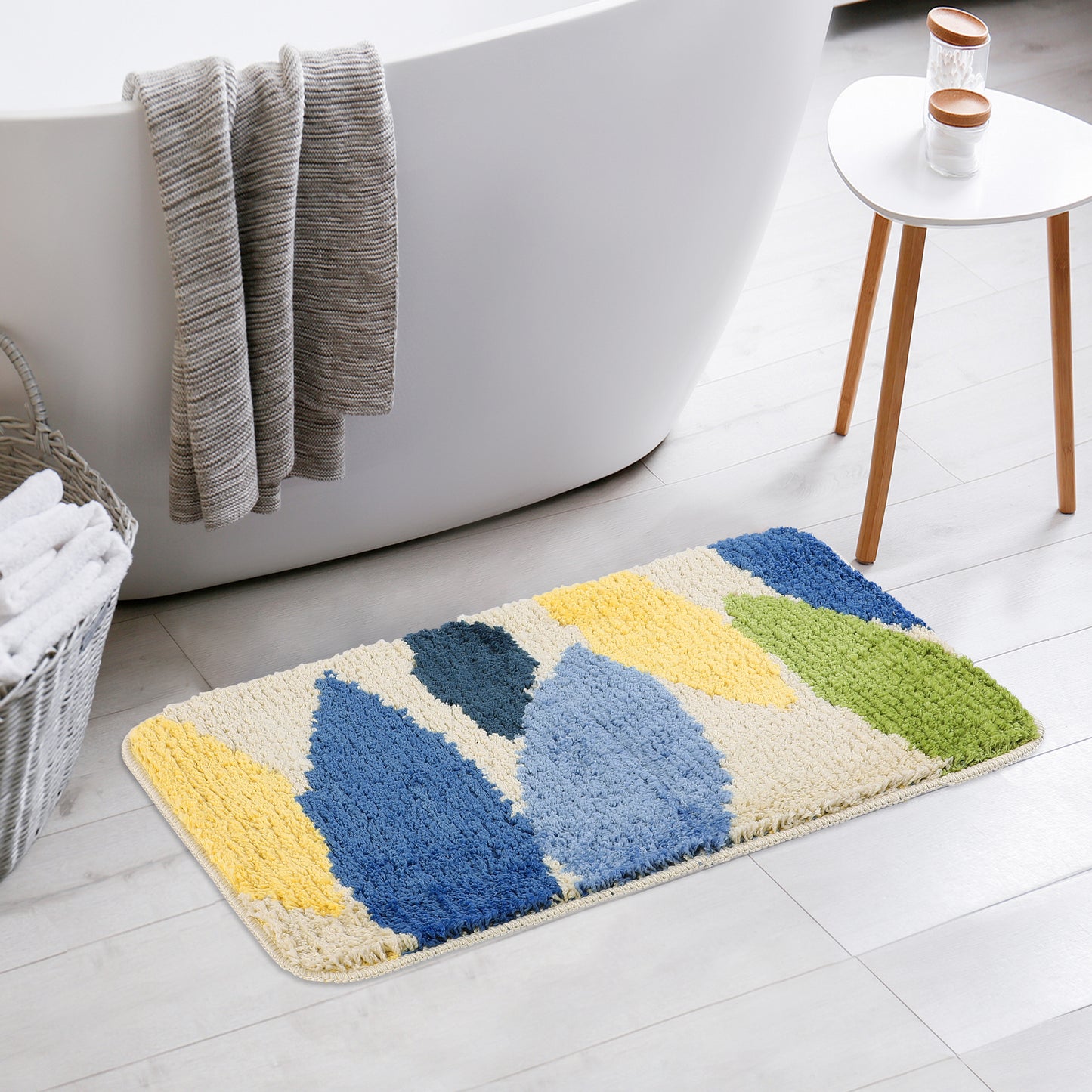 Bathroom Rugs Soft Plush & Fluffy Non Slip Extra Thick Microfiber Printing Bath Mats