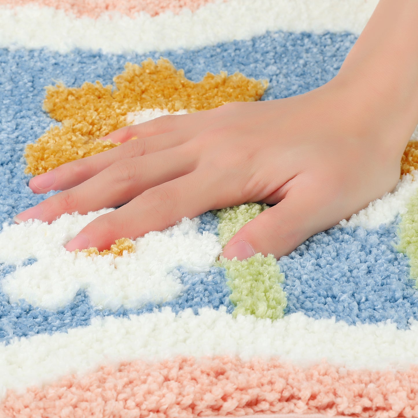 Bathroom Rugs Soft Plush & Fluffy Non Slip Extra Thick Microfiber Printing Bath Mats