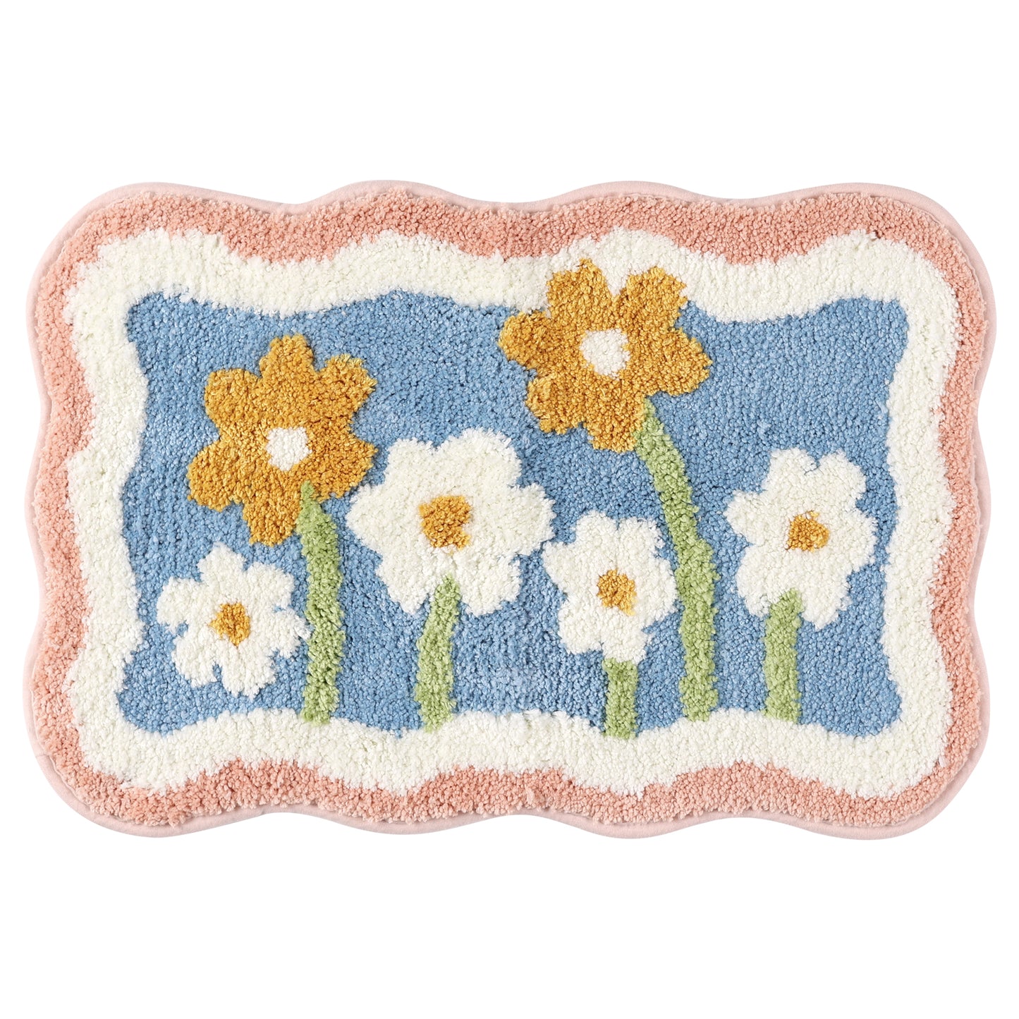 Bathroom Rugs Soft Plush & Fluffy Non Slip Extra Thick Microfiber Printing Bath Mats