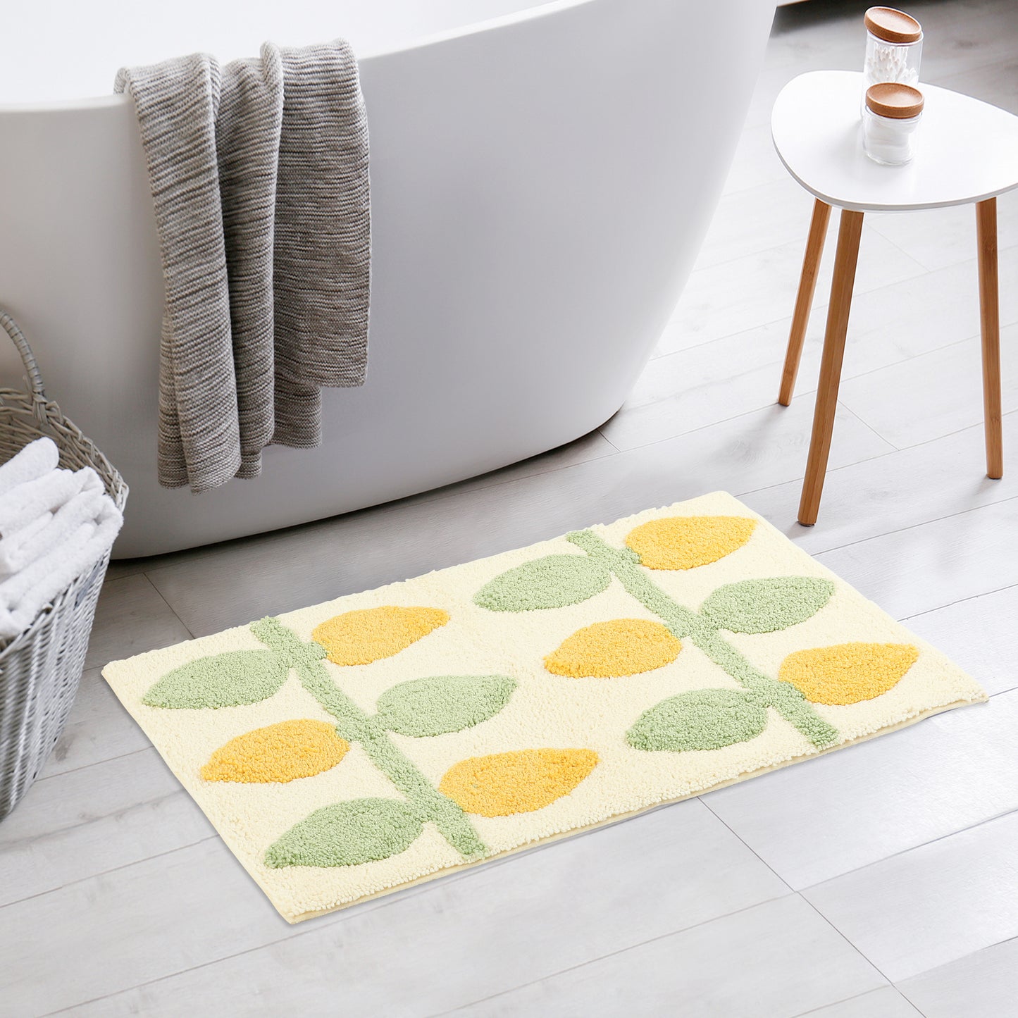 Bathroom Rugs, Soft Plush Non Slip Printing Quick Dry Reversible Microfiber Bath Mats