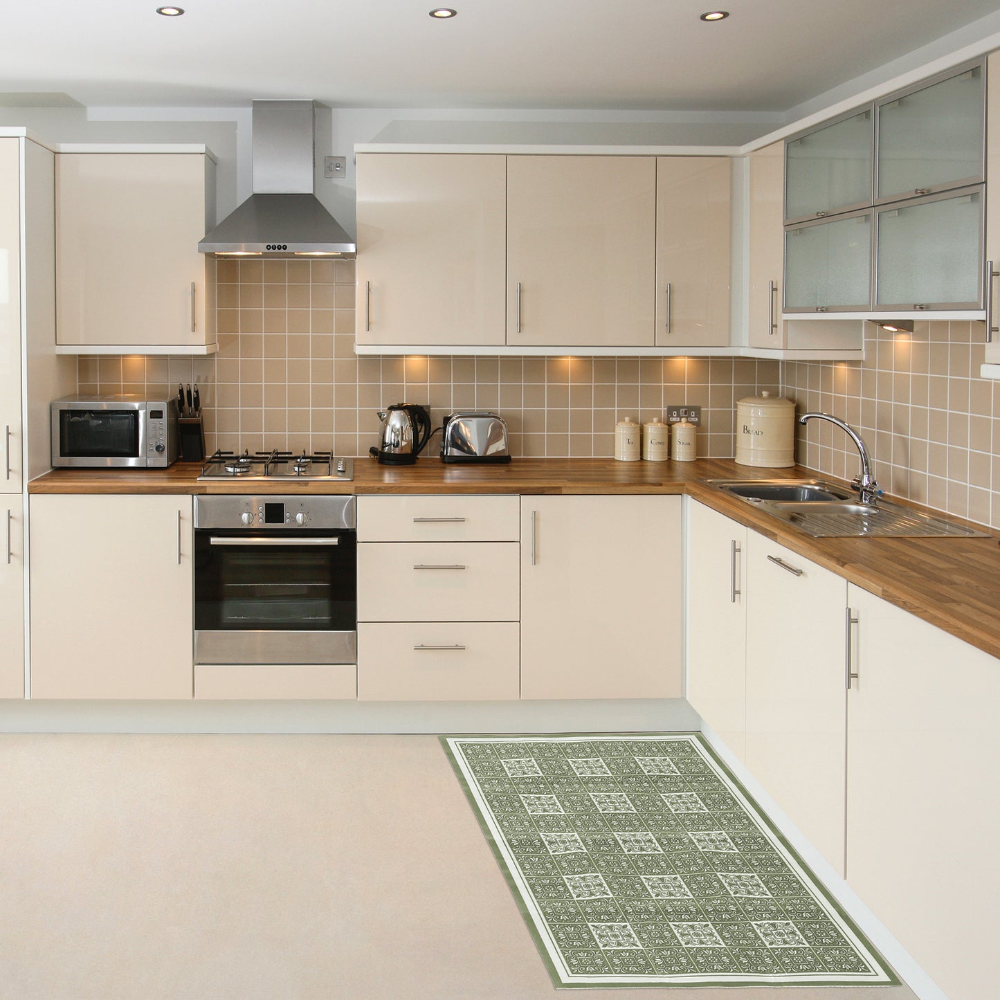 Kitchen Rugs Wiping Waterproof Kitchen Mat Large Anti-Slip Foot Wipe Mats