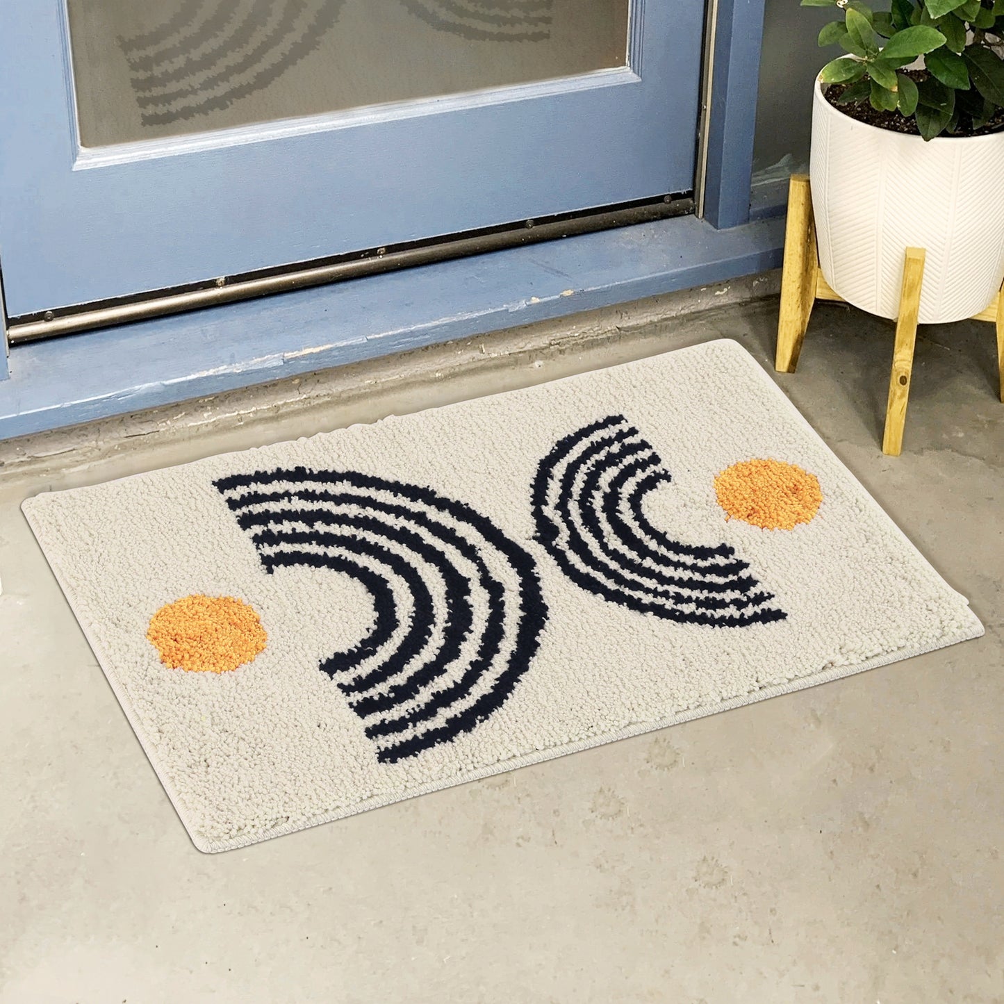Indoor Door Mat Non-Slip Absorbent Resist Dirt Entrance Mat Soft Fluffy Carpet Outdoor Doormats