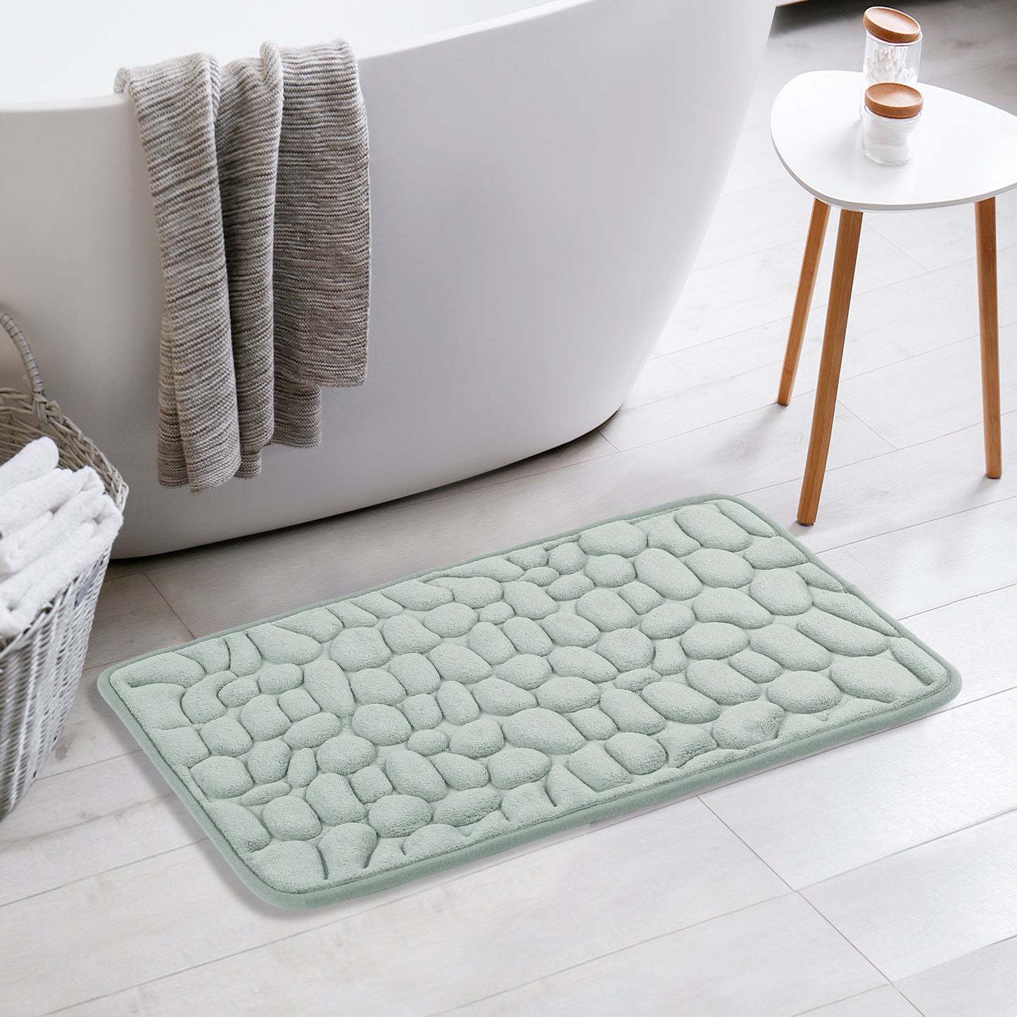 Memory Foam Bathroom Rugs Ultra Soft Non-Slip Water Absorbent Quick Dry Bath Mats