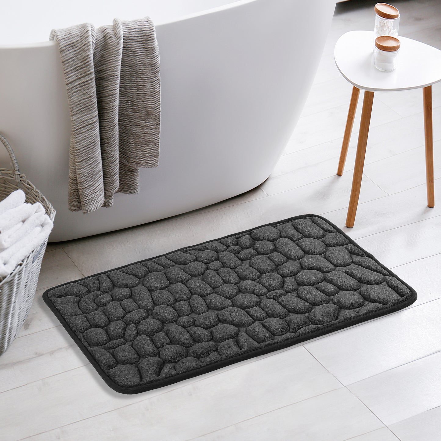 Memory Foam Bathroom Rugs Ultra Soft Non-Slip Water Absorbent Quick Dry Bath Mats