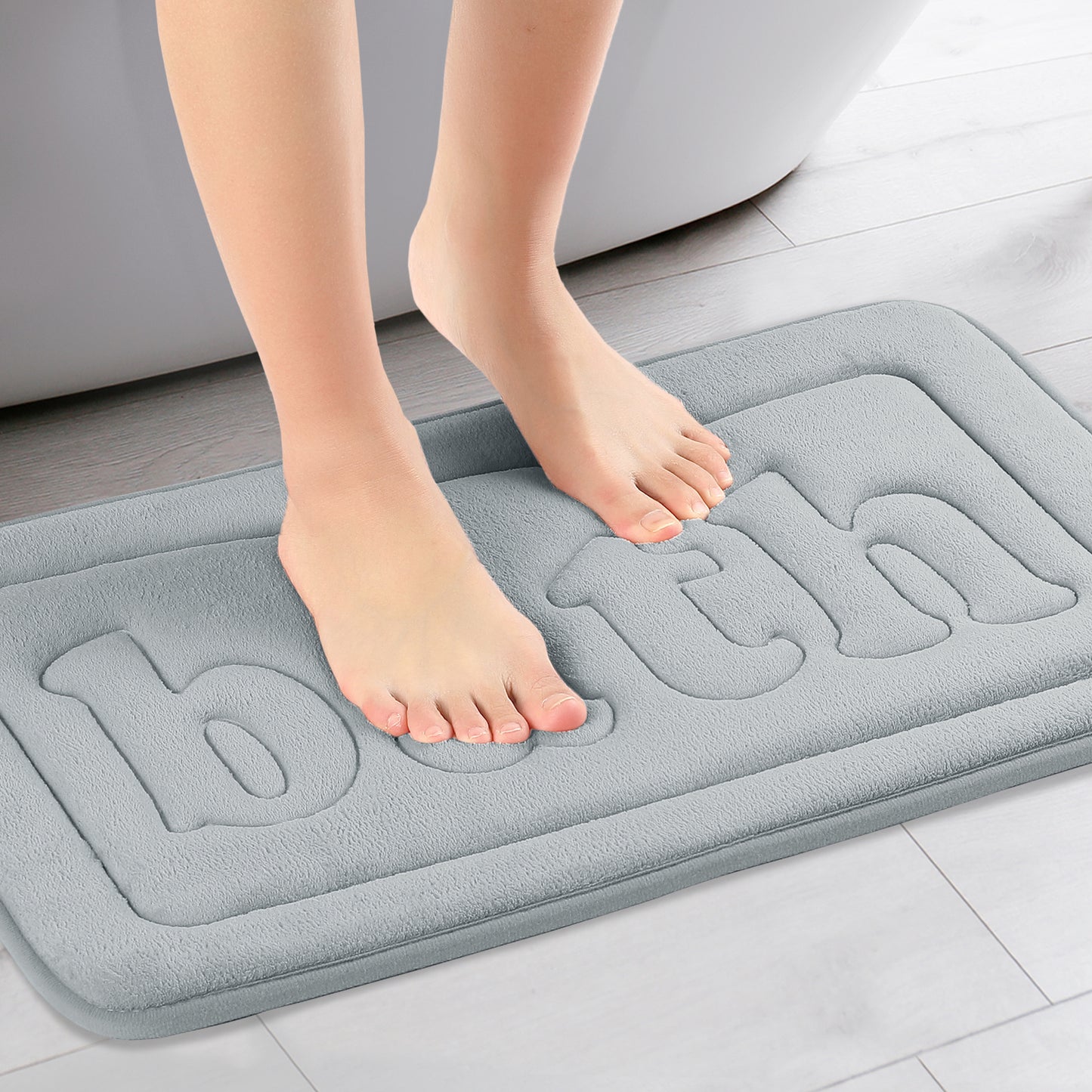 Memory Foam Bathroom Rugs, Non Skid Bottom Water Absorbent Quick Dry Bath Mats