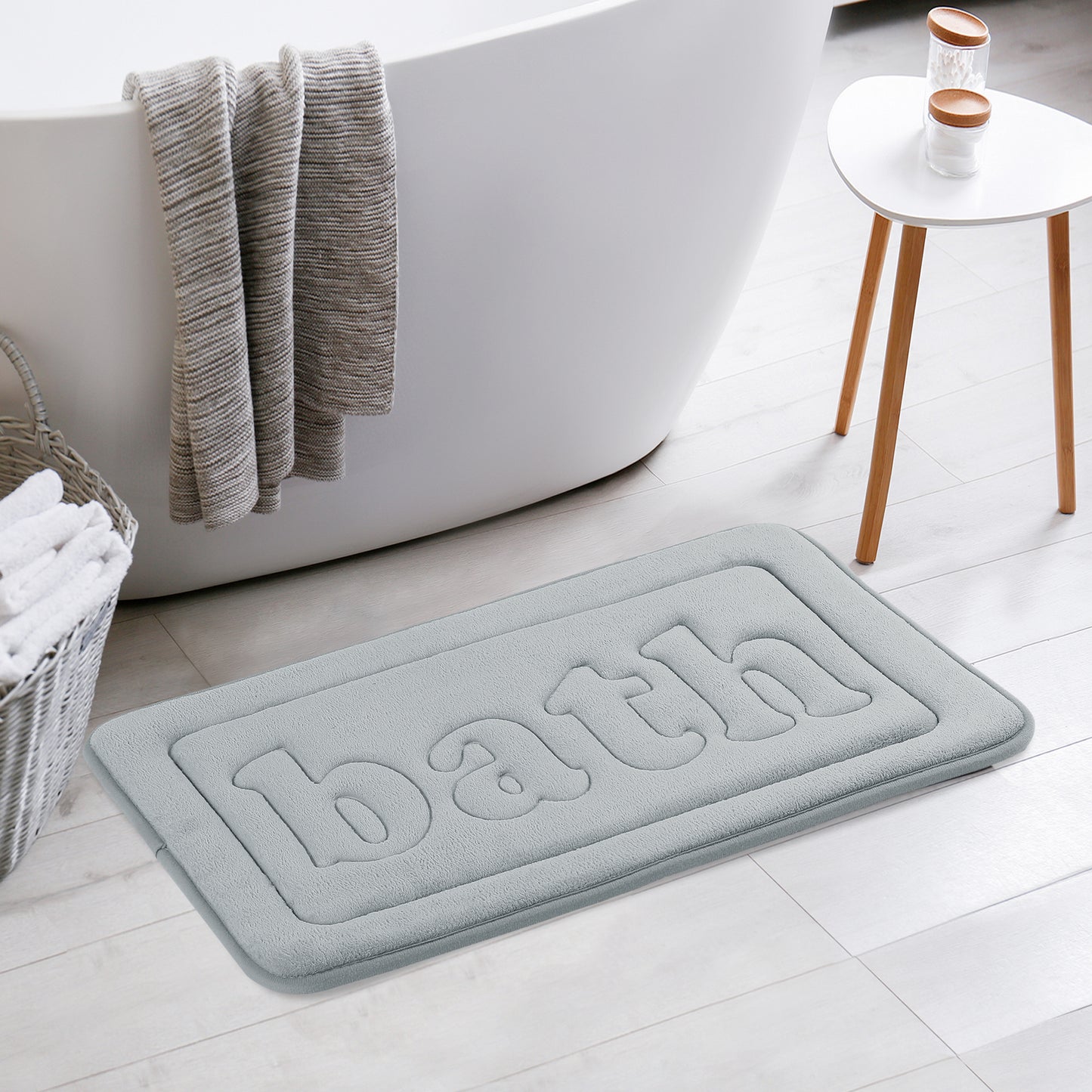 Memory Foam Bathroom Rugs, Non Skid Bottom Water Absorbent Quick Dry Bath Mats