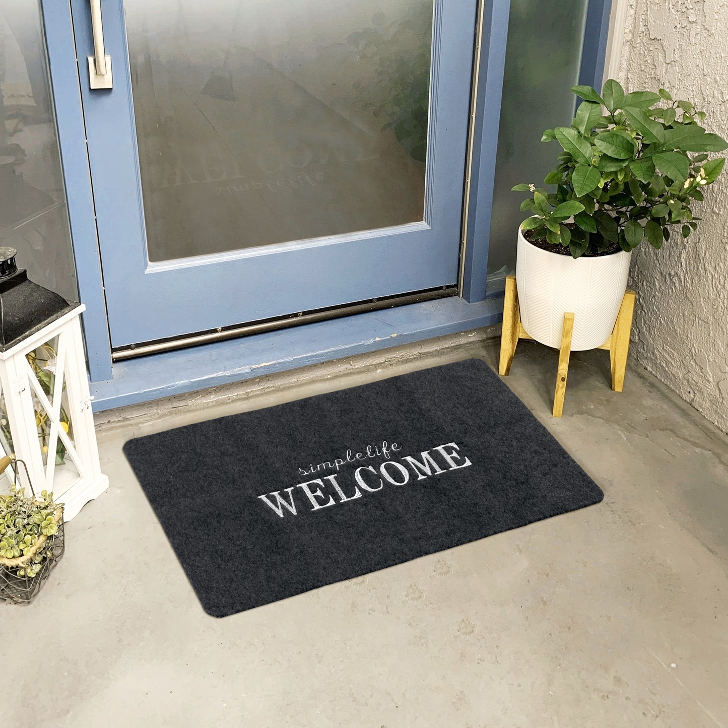 Door Mat Non Slip Indoor Outdoor Doormats Rubber Backing for Durable Resistant Rugs