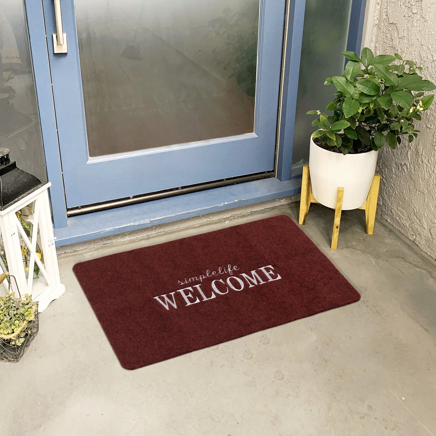 Door Mat Non Slip Indoor Outdoor Doormats Rubber Backing for Durable Resistant Rugs