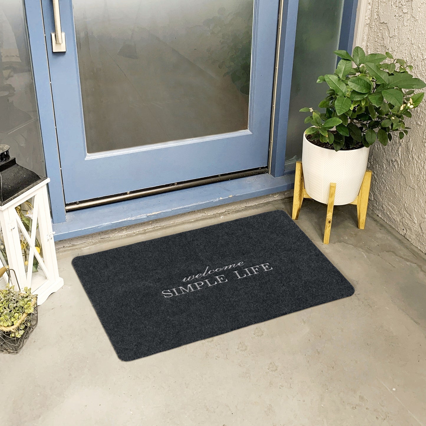 Door Mat Non Slip Indoor Outdoor Doormats Rubber Backing for Durable Resistant Rugs