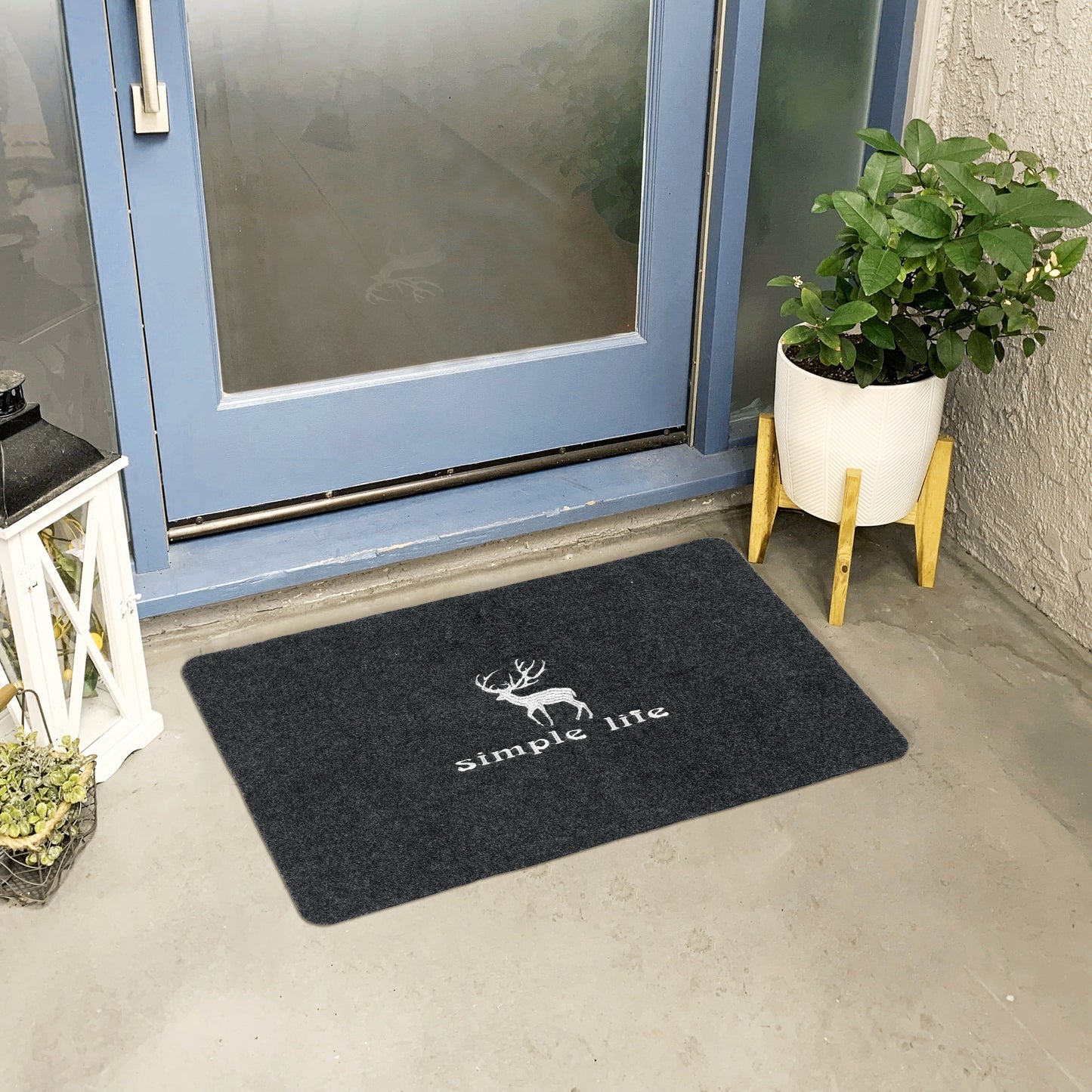 Door Mat Non Slip Indoor Outdoor Doormats Rubber Backing for Durable Resistant Rugs