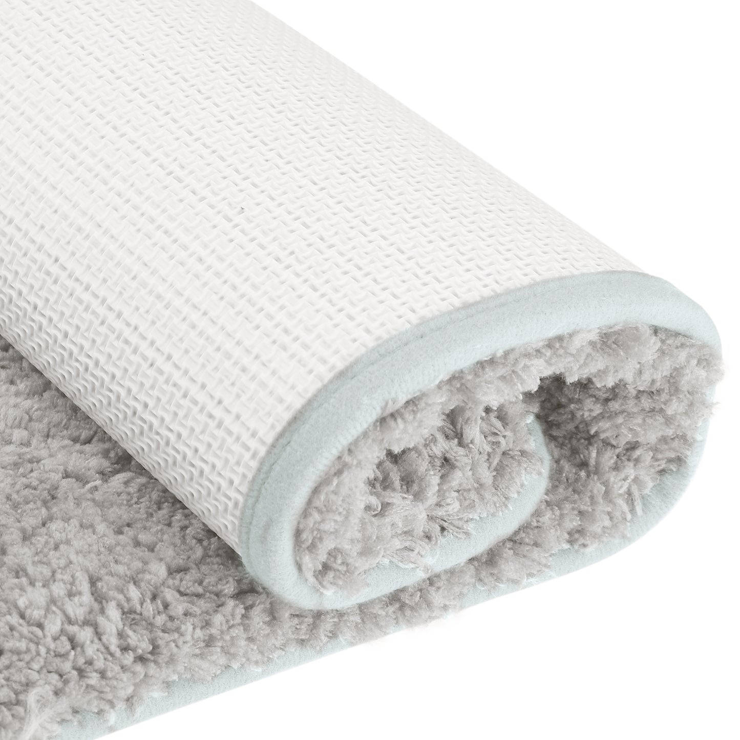 Luxury Bath Mat, Furry Soft Bathroom Rug, Solid Plush Shaggy Bath Carpet