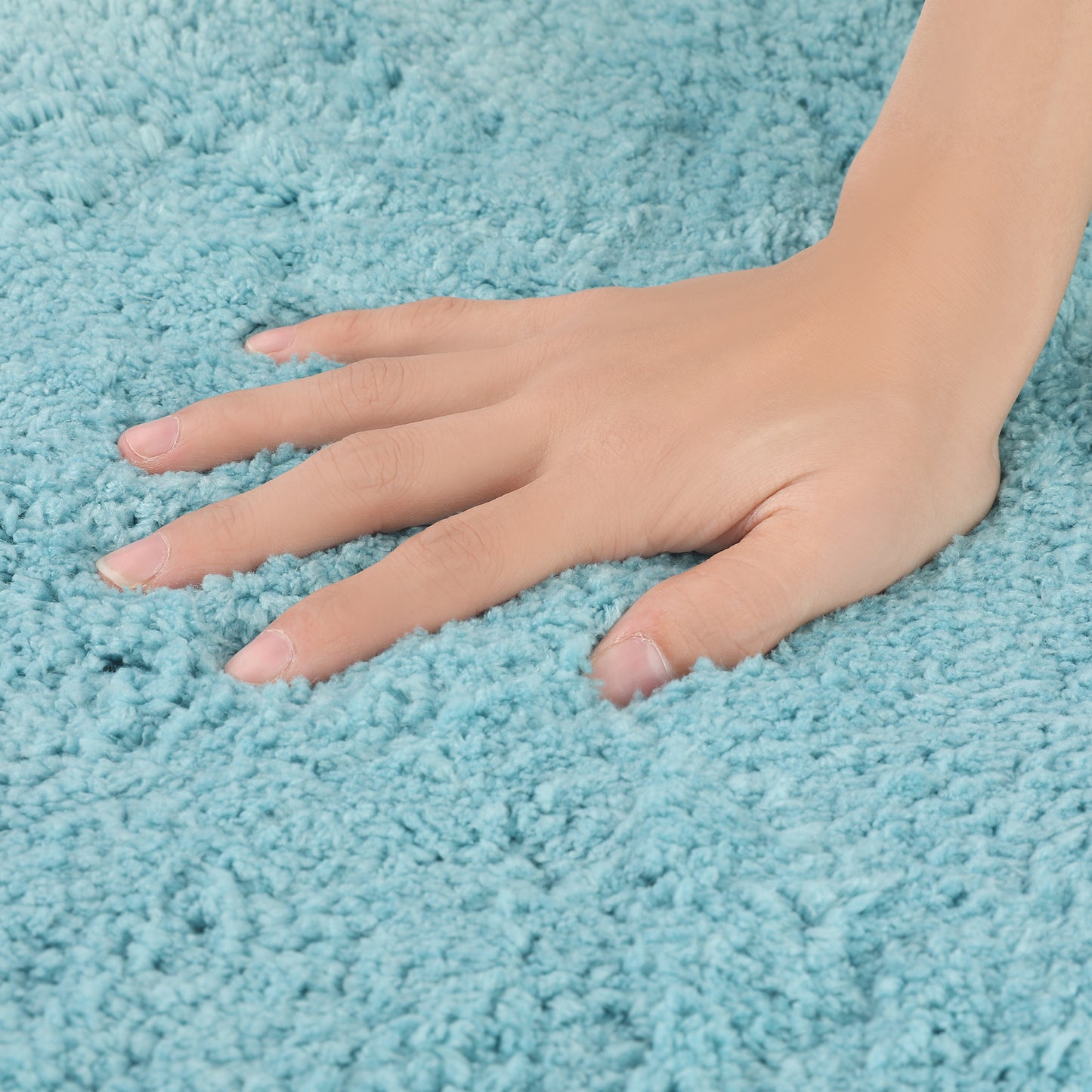 Luxury Bath Mat, Furry Soft Bathroom Rug, Solid Plush Shaggy Bath Carpet