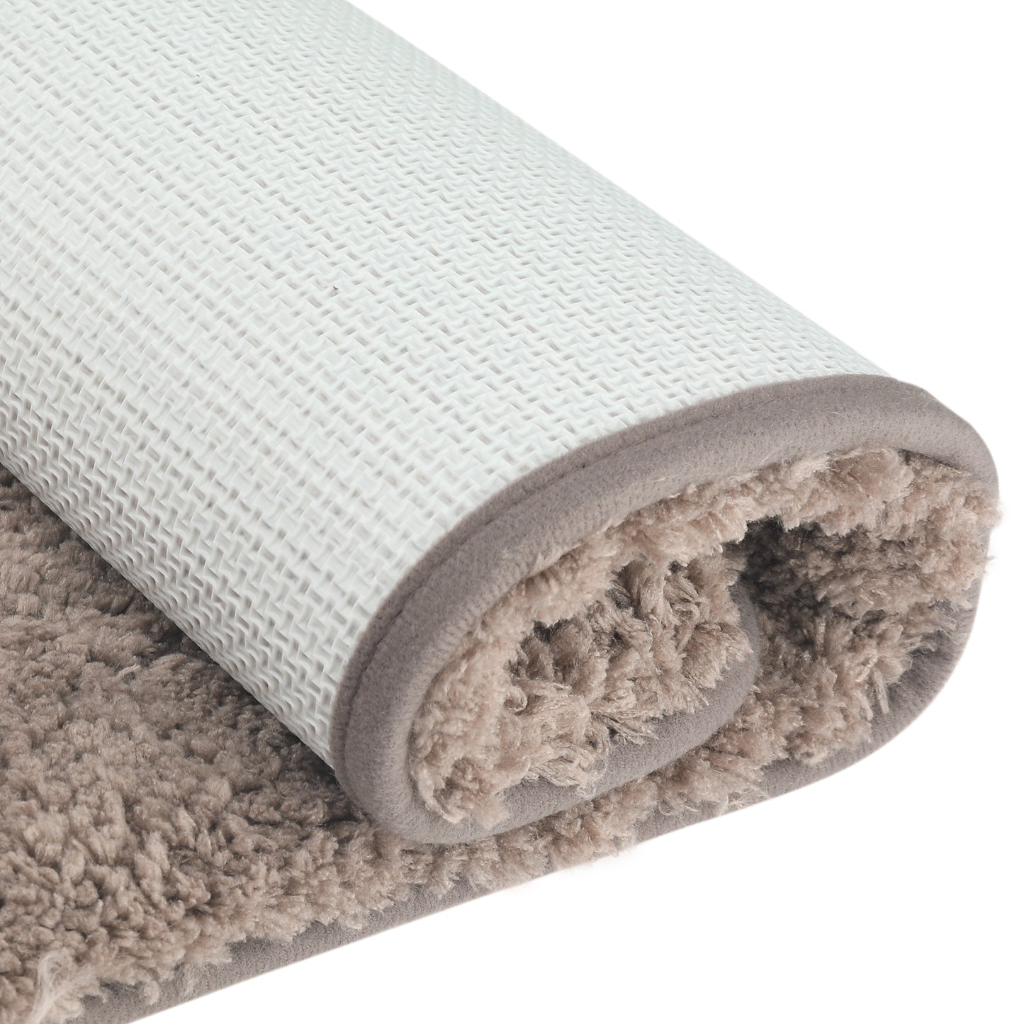 Luxury Bath Mat, Furry Soft Bathroom Rug, Solid Plush Shaggy Bath Carpet