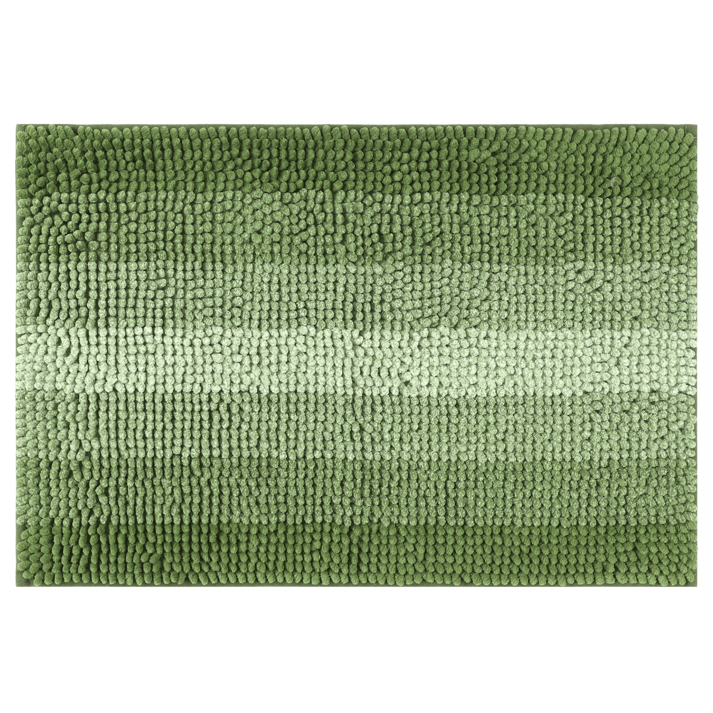 Contrasting Color Striped Bathroom Rugs, Non-Slip Plush Shaggy Bath Mats