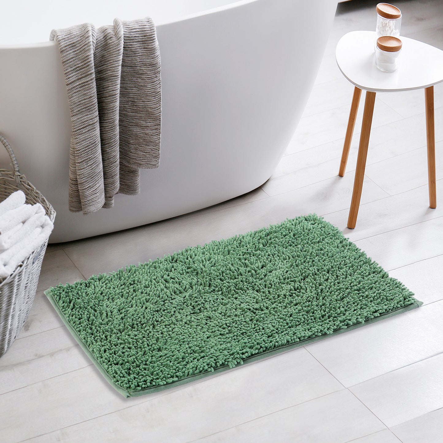 Bath Mats for Bathroom Non Slip, Soft Fluffy Shag Bath Rugs for Bathroom Washable