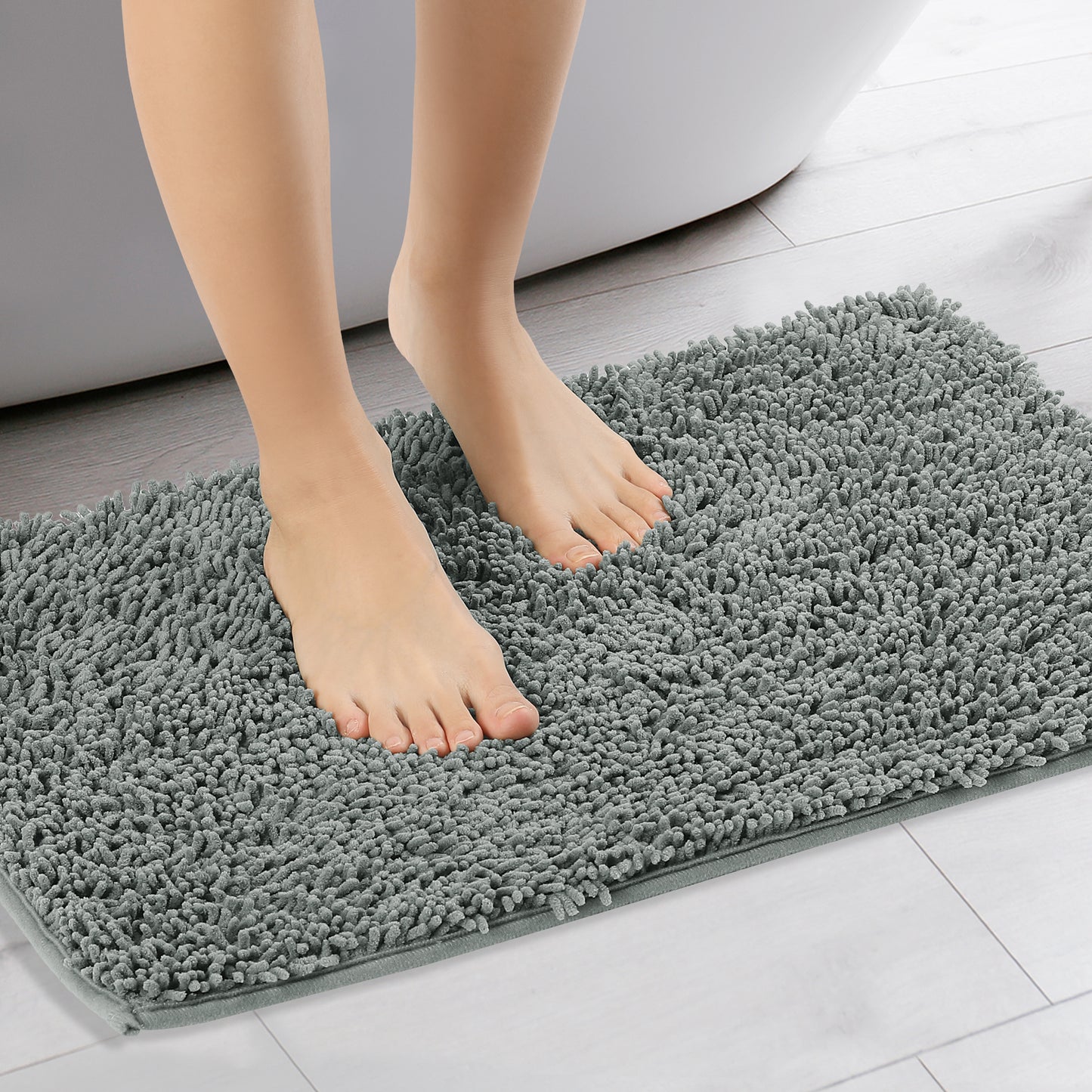 Bath Mats for Bathroom Non Slip, Soft Fluffy Shag Bath Rugs for Bathroom Washable