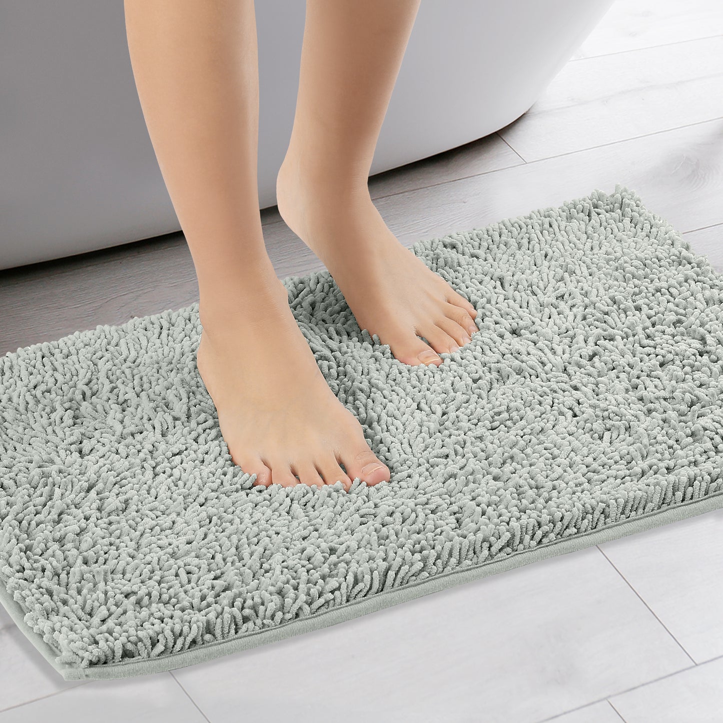 Bath Mats for Bathroom Non Slip, Soft Fluffy Shag Bath Rugs for Bathroom Washable