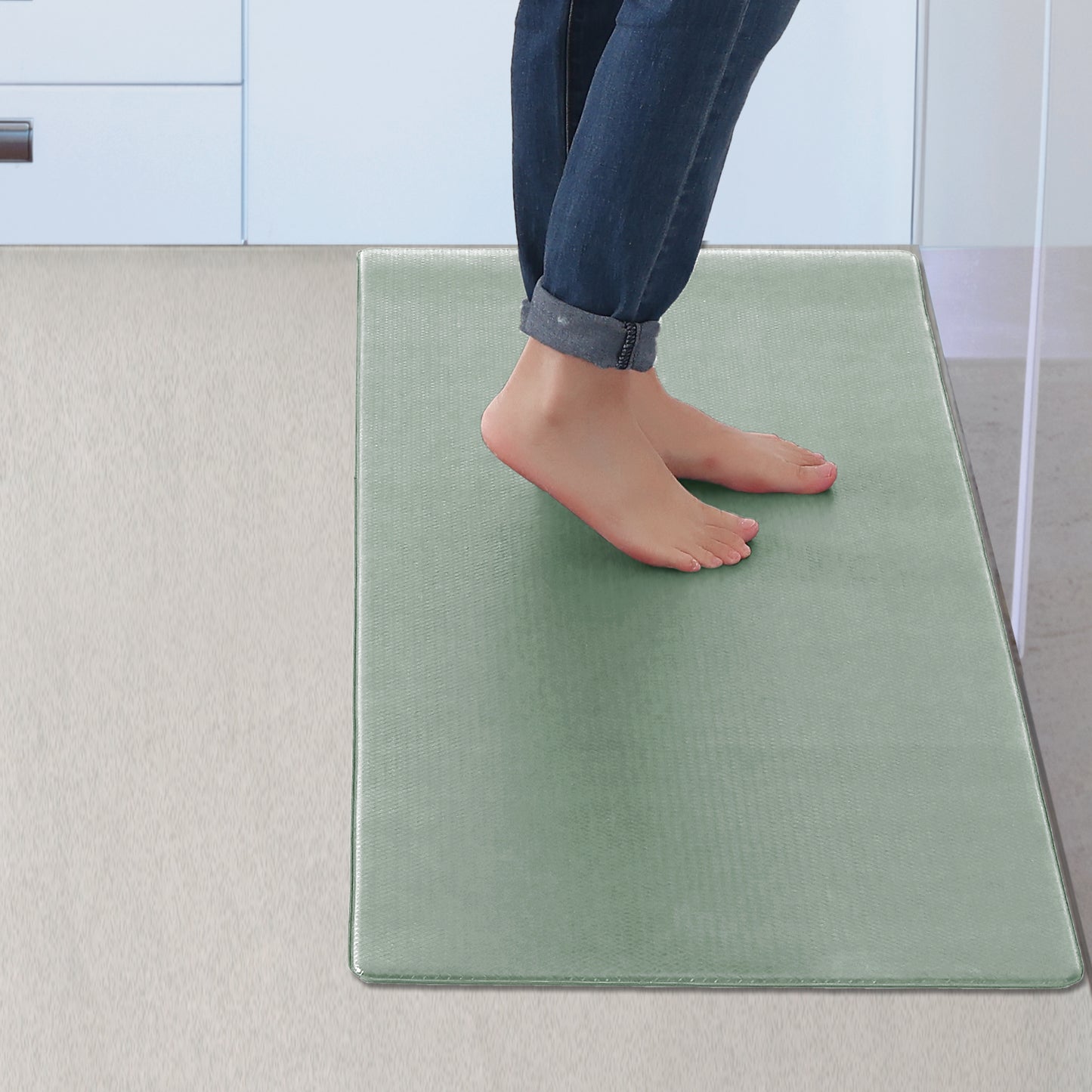 Kitchen Rug 1 Piece Kitchen Floor Mat, Waterproof Comfort Solid Color Kitchen Mats