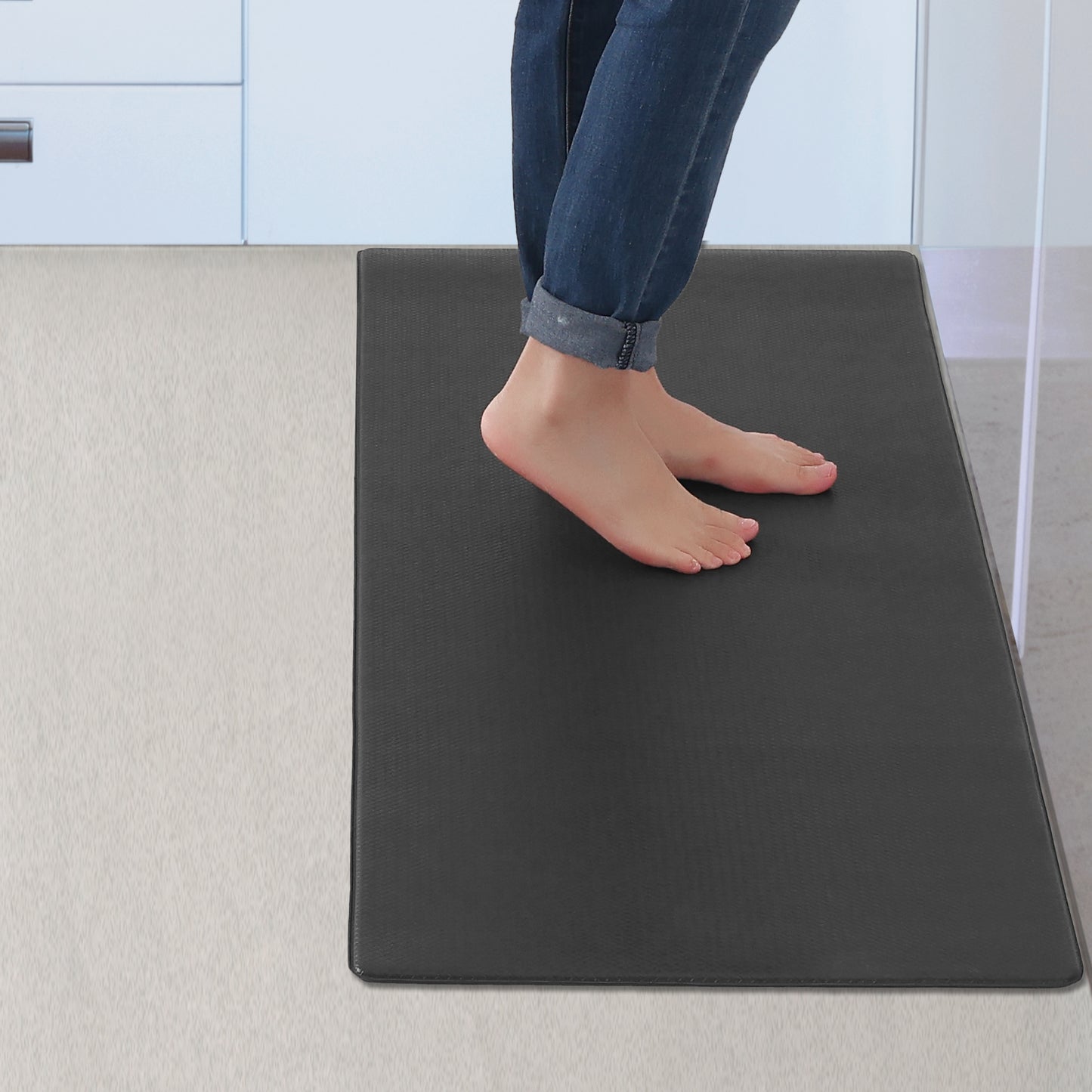 Kitchen Rug 1 Piece Kitchen Floor Mat, Waterproof Comfort Solid Color Kitchen Mats