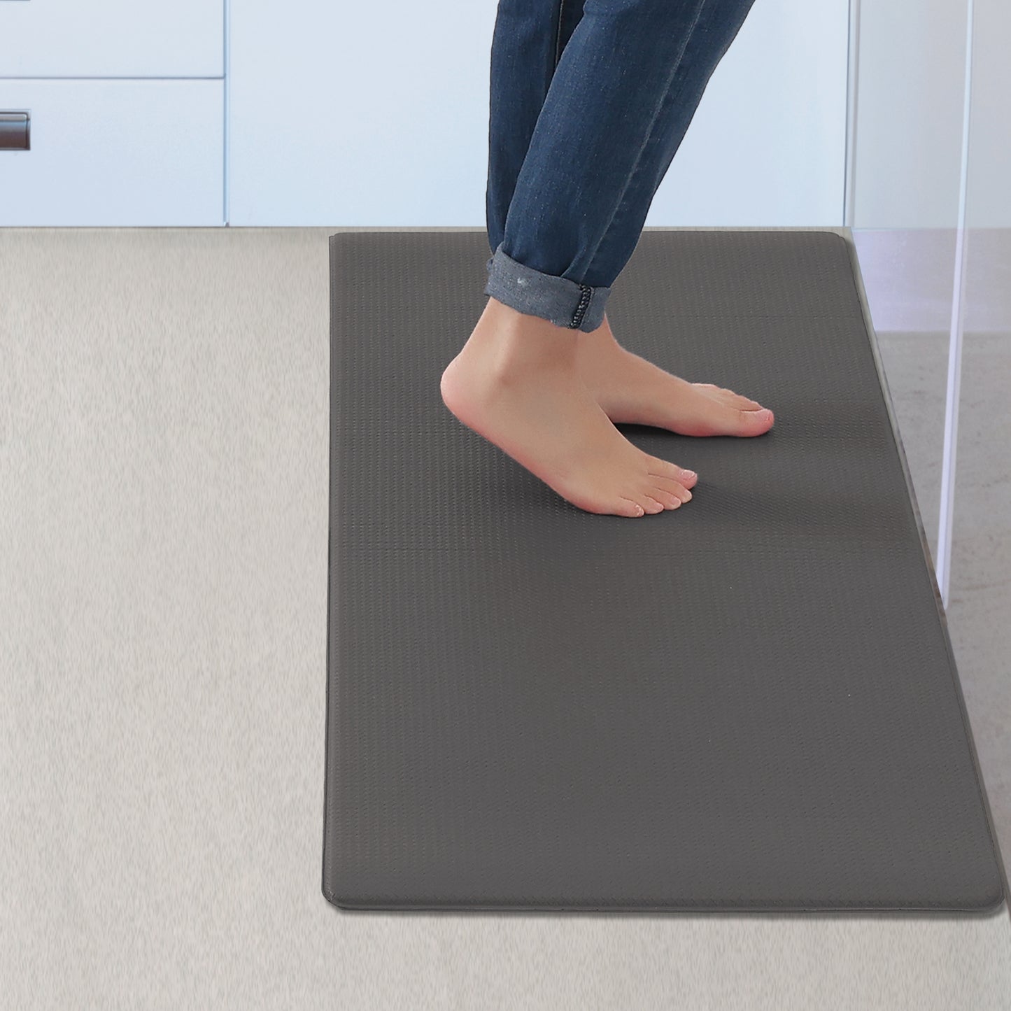 Kitchen Rug 1 Piece Kitchen Floor Mat, Waterproof Comfort Solid Color Kitchen Mats