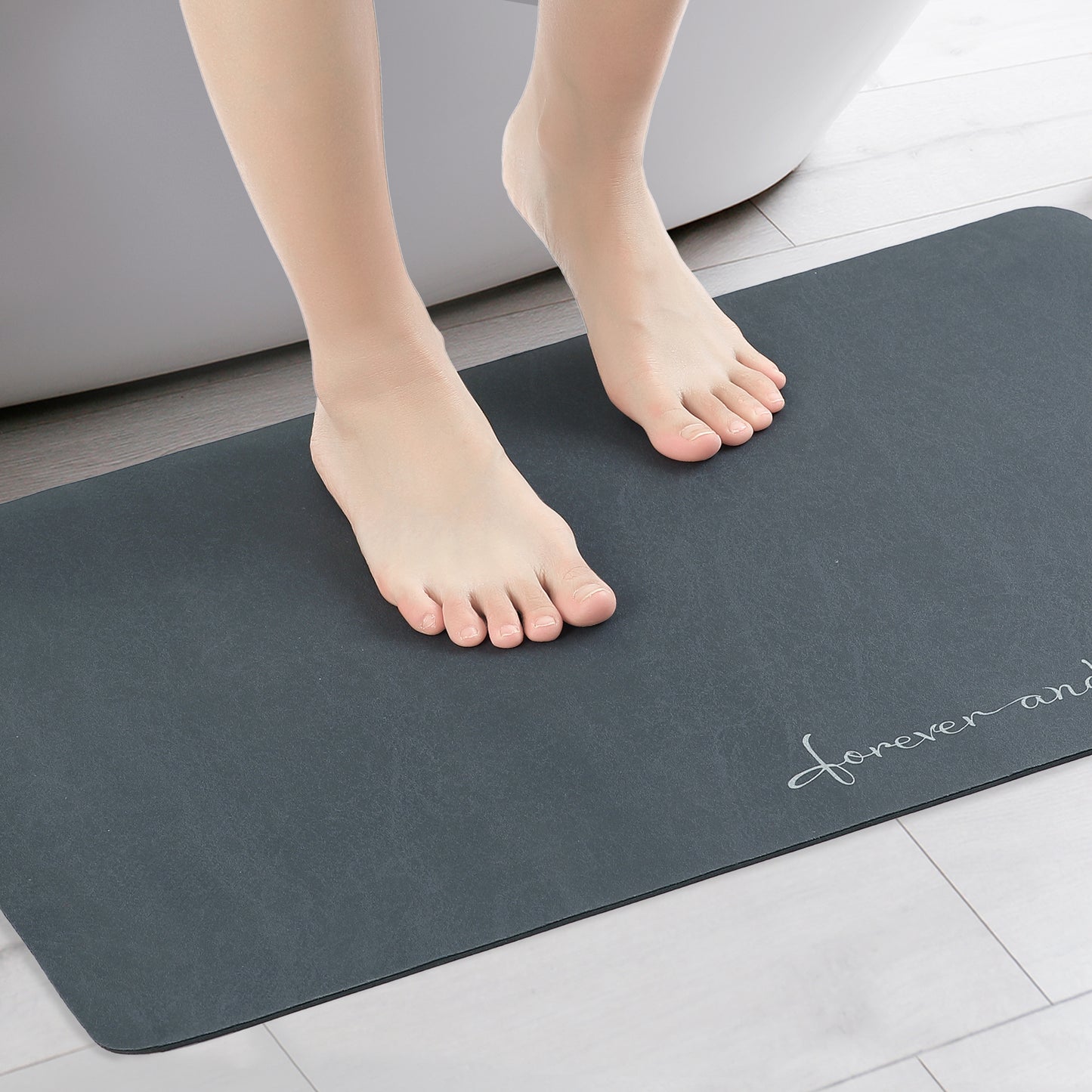 Absorbent Bath Mat Rug, Quick Drying Bath Mats Non-Slip Floor Rug Rubber Backed