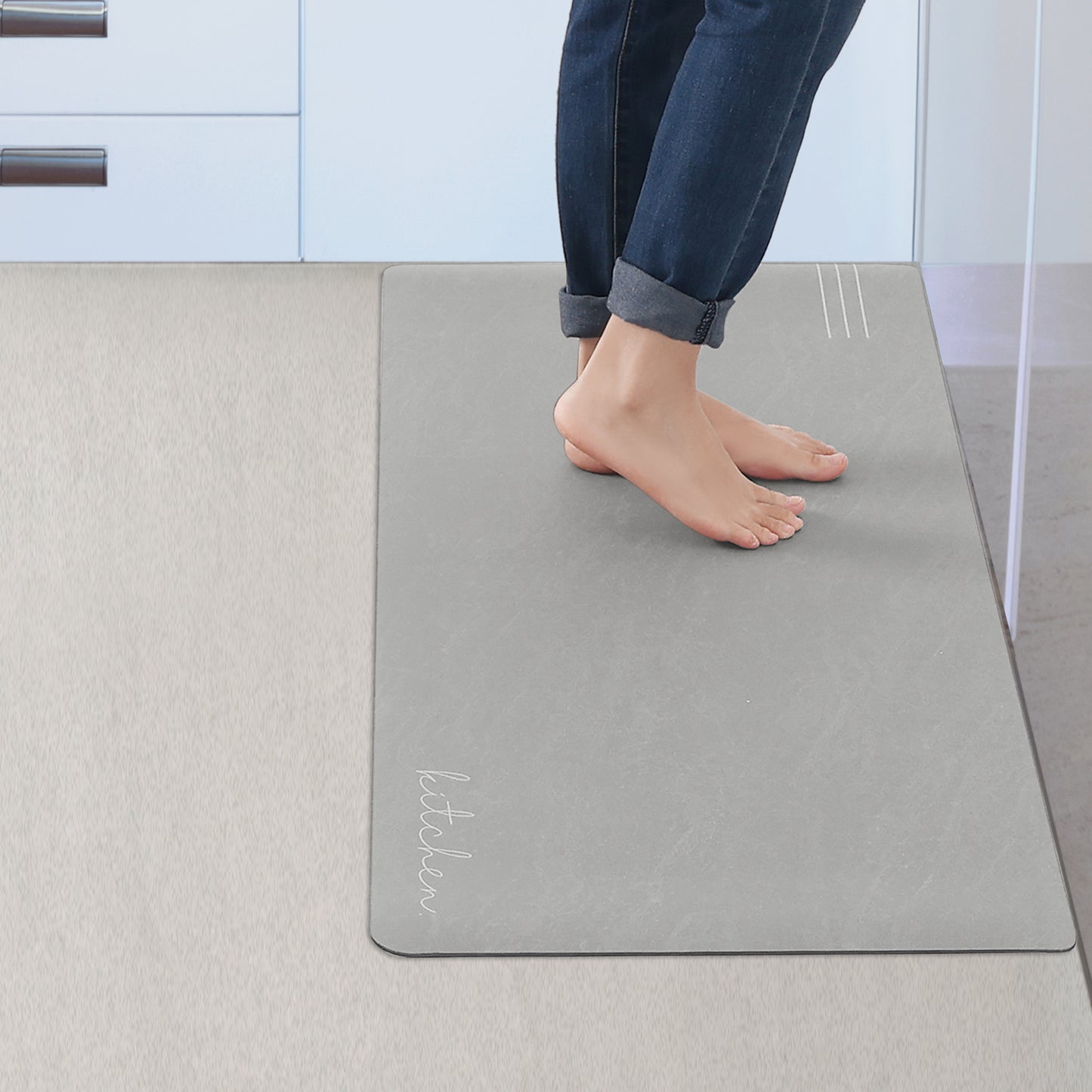 Modern Anti Slip Kitchen Mat 1 Piece Non Skid Cushioned for Floor Waterproof Comfort Kithchen Mats