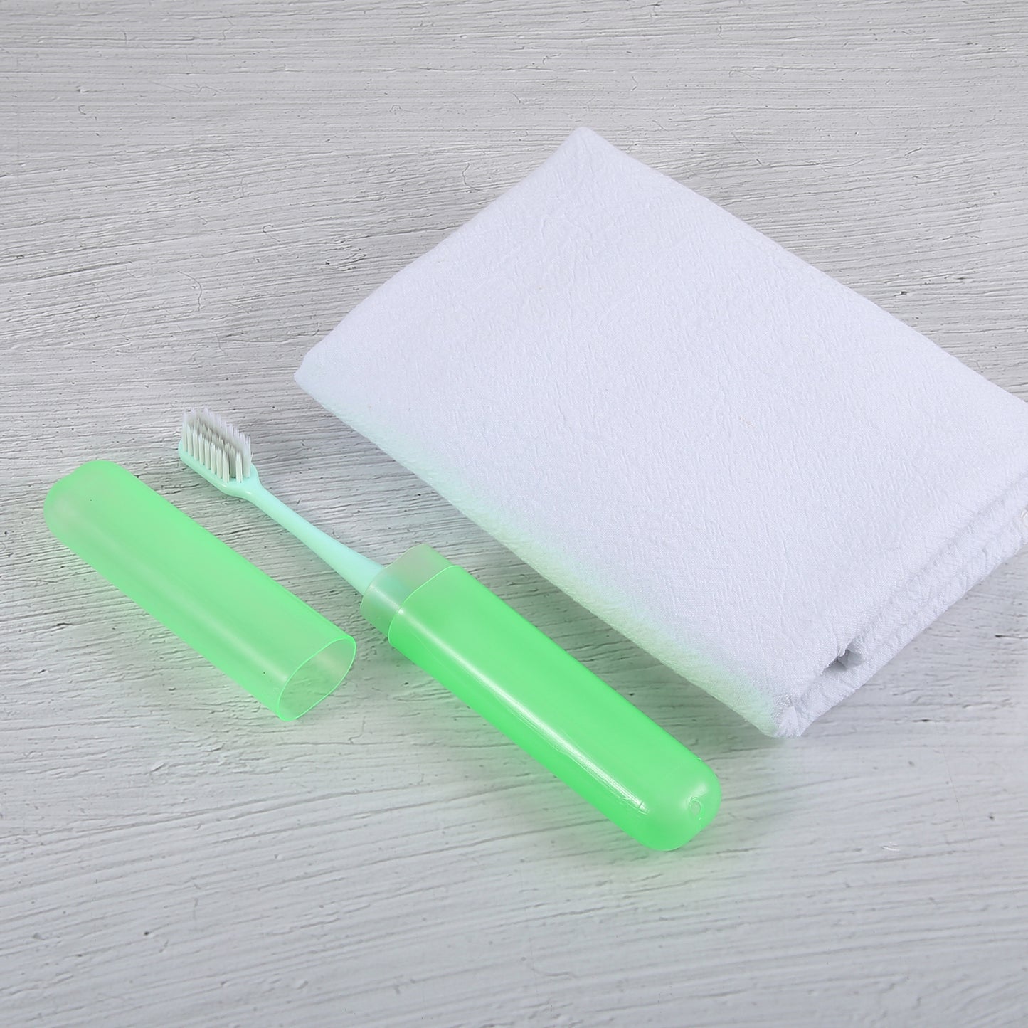 2 Pcs Lightweight Small Traveling Toothbrush Case, 7.48"x1.06" Green