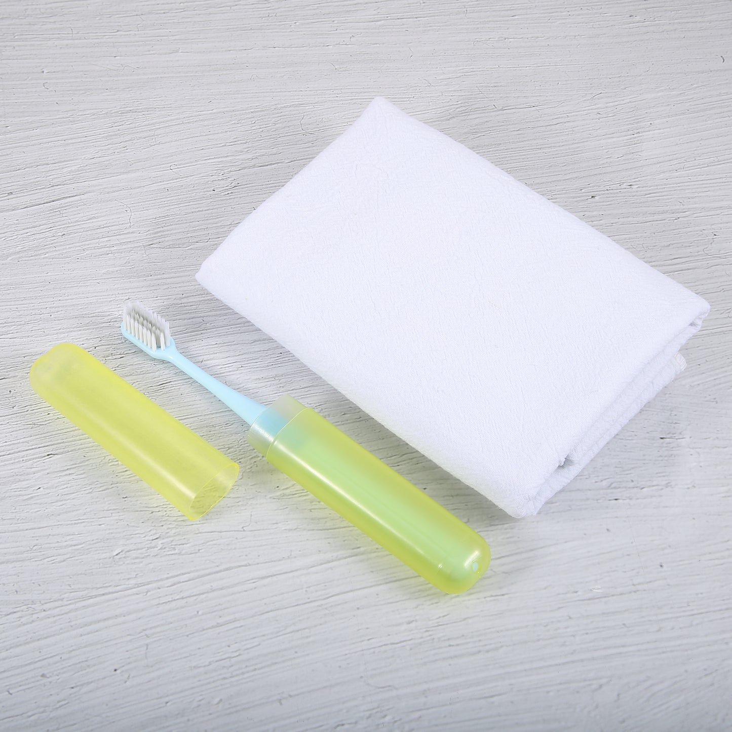 2 Pcs Lightweight Small Traveling Toothbrush Case, 7.48"x1.06" Yellow