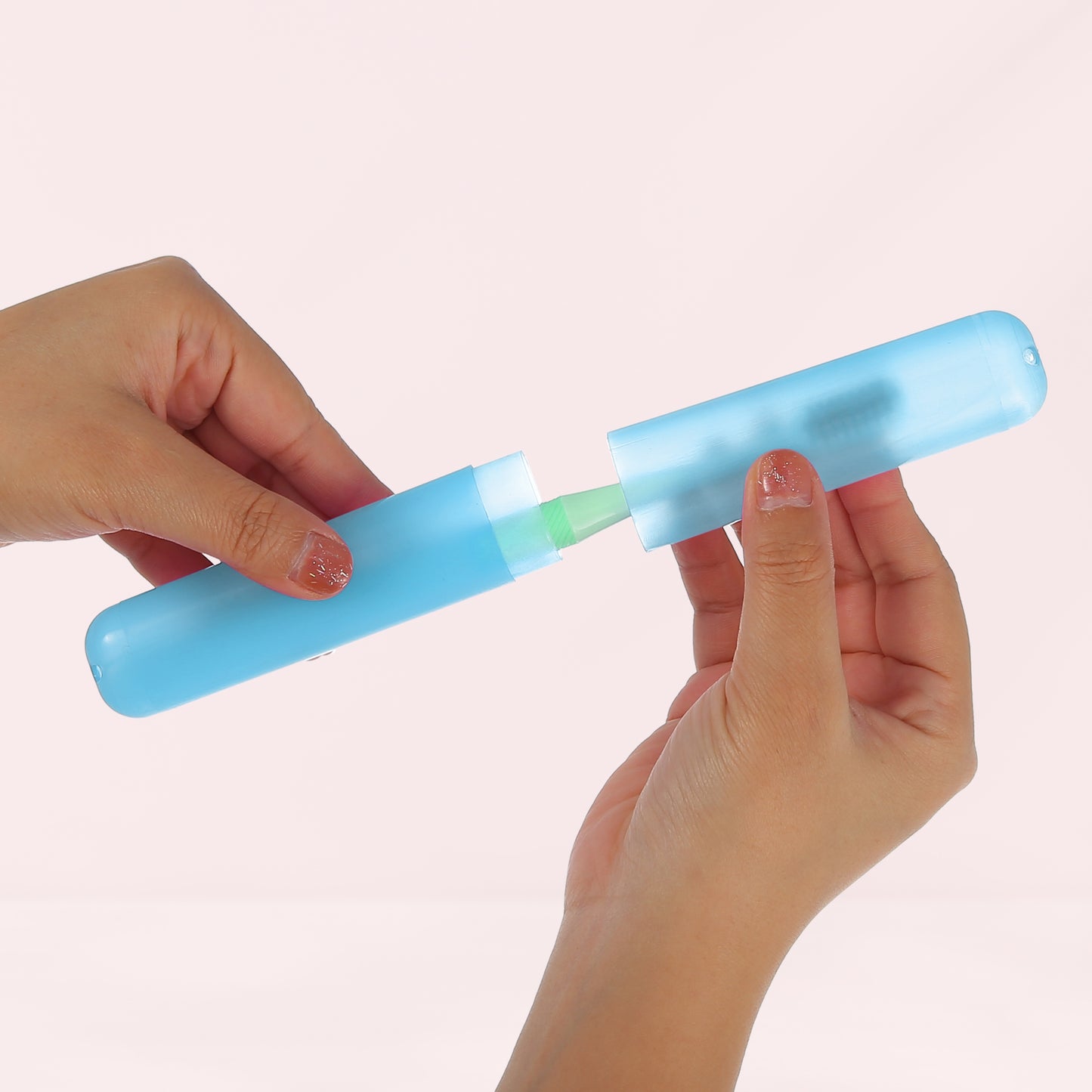 4 Pcs Lightweight Small Traveling Toothbrush Case, 7.48"x1.06" Blue, Green