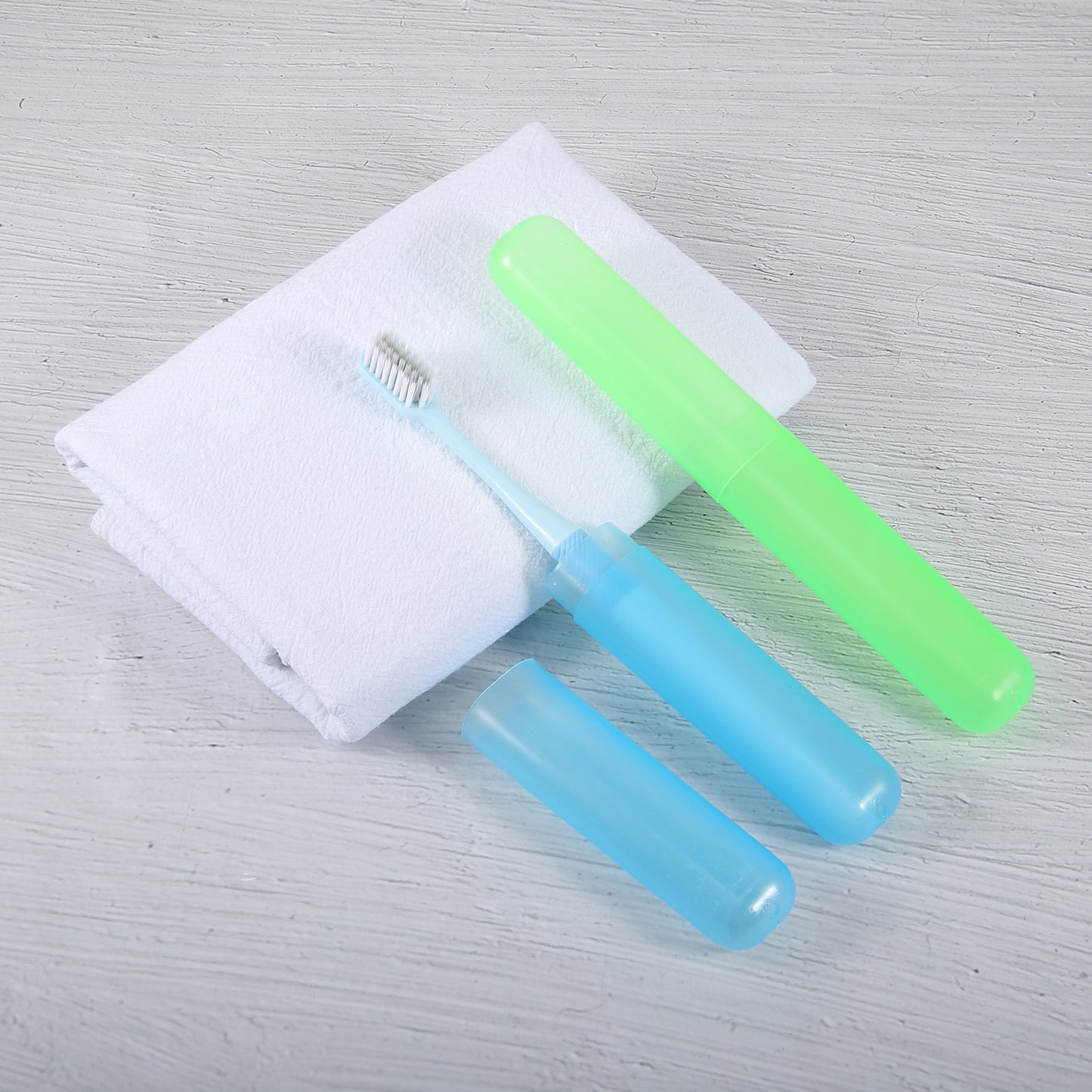 4 Pcs Lightweight Small Traveling Toothbrush Case, 7.48"x1.06" Blue, Green