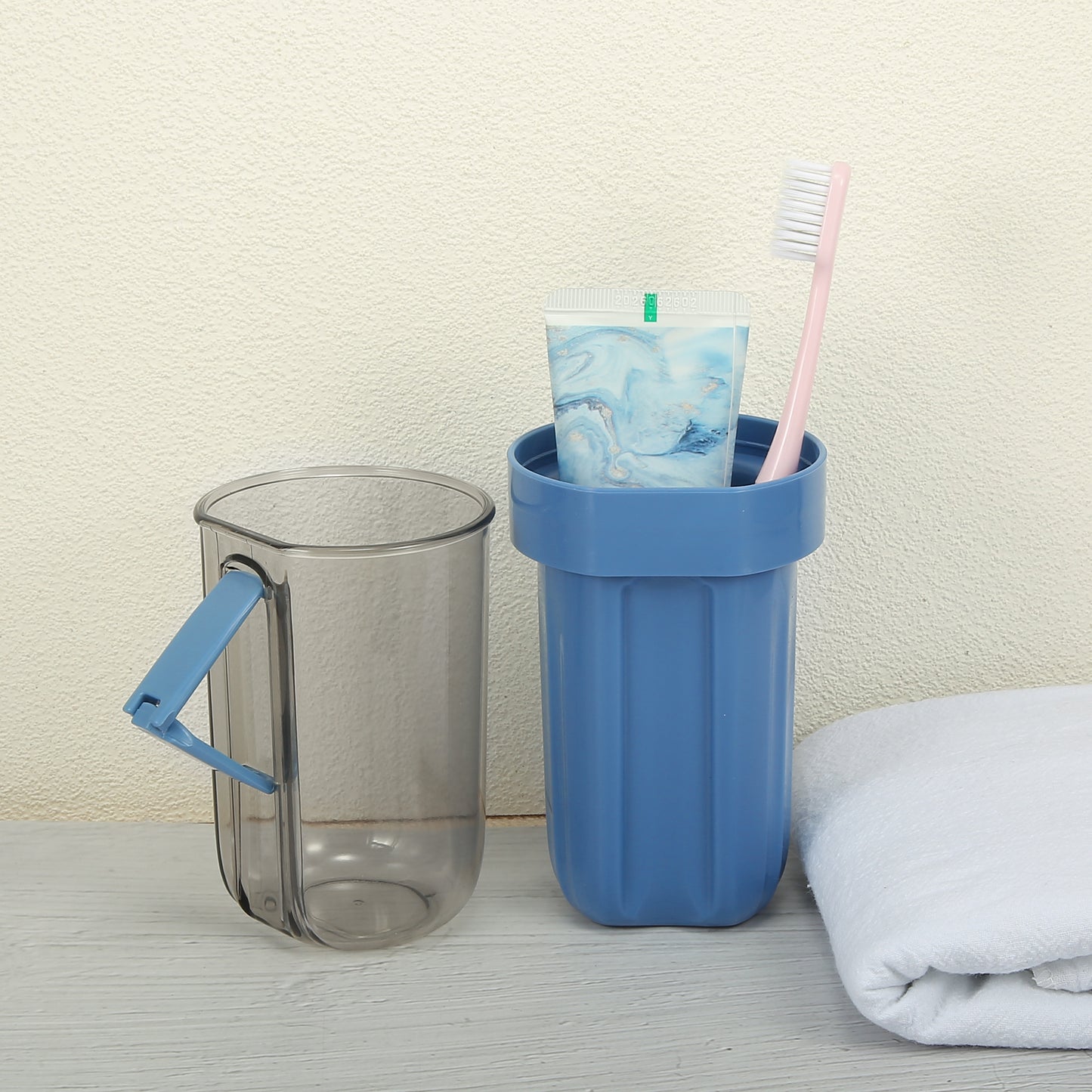 Plastic Toothbrush Travel Case Lightweight Toothbrush Holders, 2.99"x2.83"x8.27" Blue