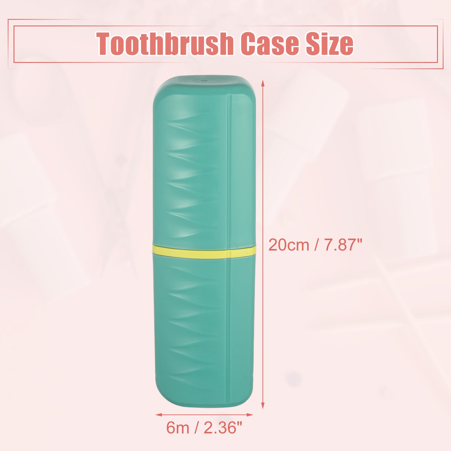 Lightweight Plastic Traveling Toothbrush Holders Case, 2.36"x1.57"x7.87" Green