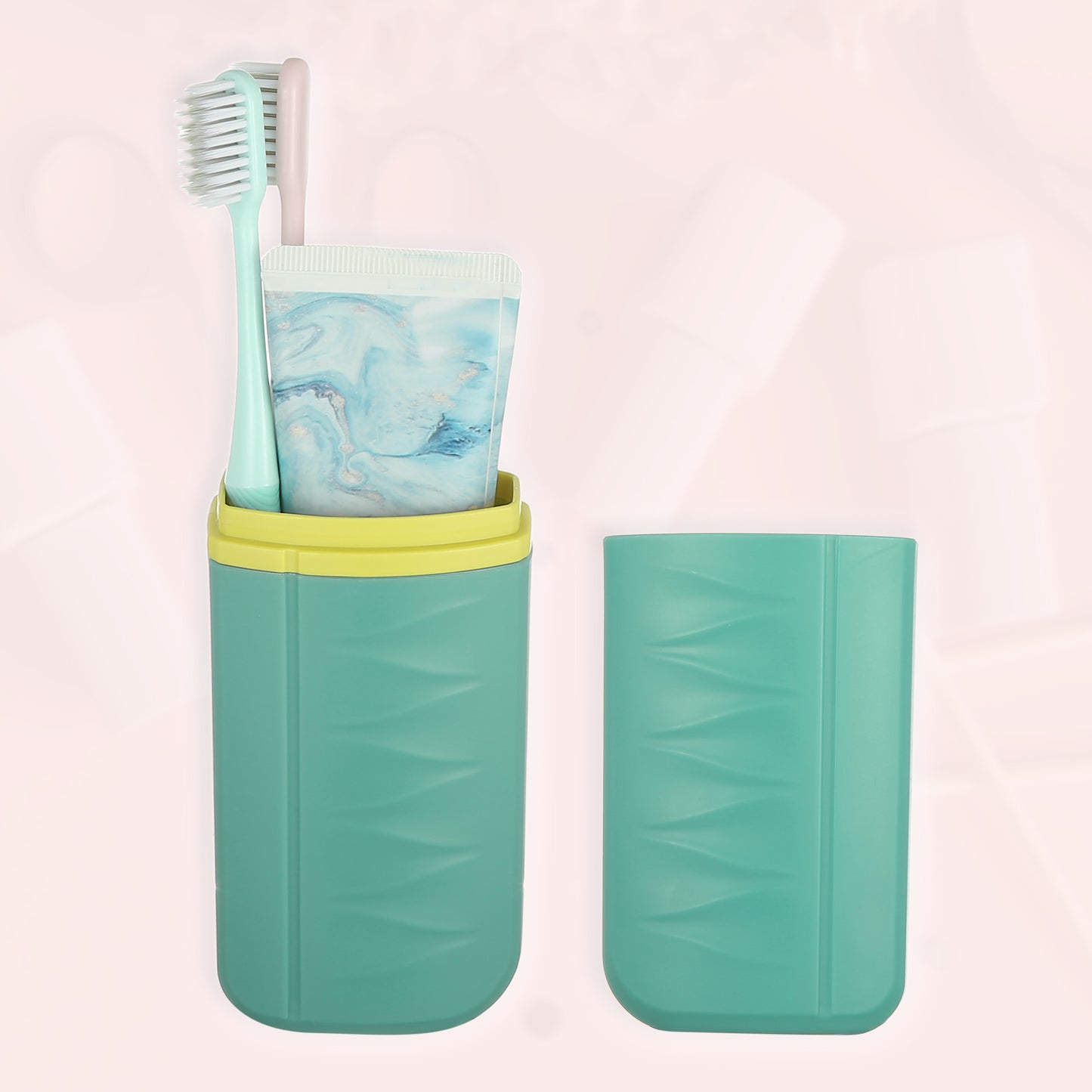 Lightweight Plastic Traveling Toothbrush Holders Case, 2.36"x1.57"x7.87" Green