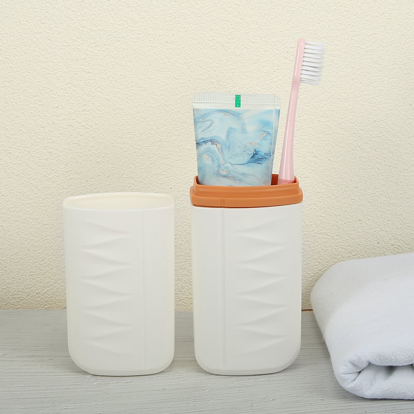Lightweight Plastic Traveling Toothbrush Holders Case, 2.36"x1.57"x7.87" White