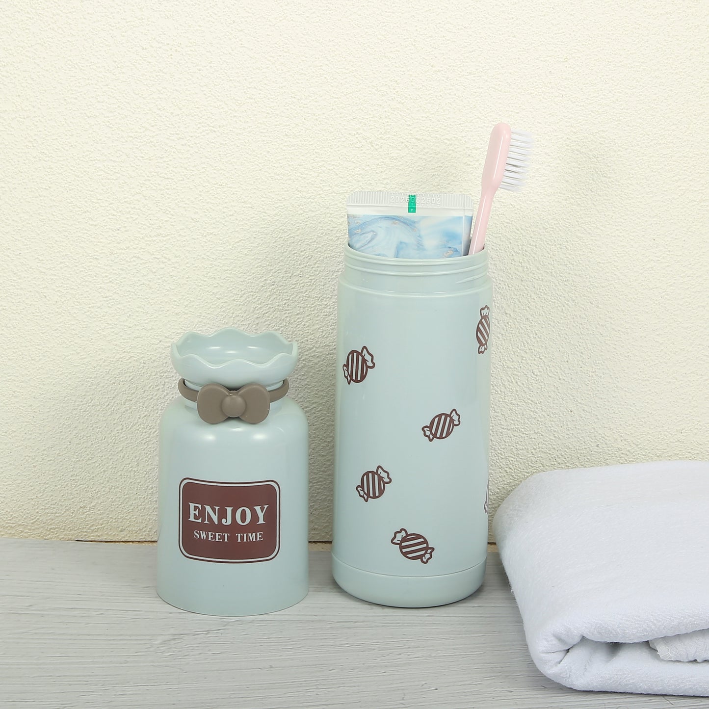 Lightweight Cute Toothbrush Travel Case 8.86"x2.44" Blue