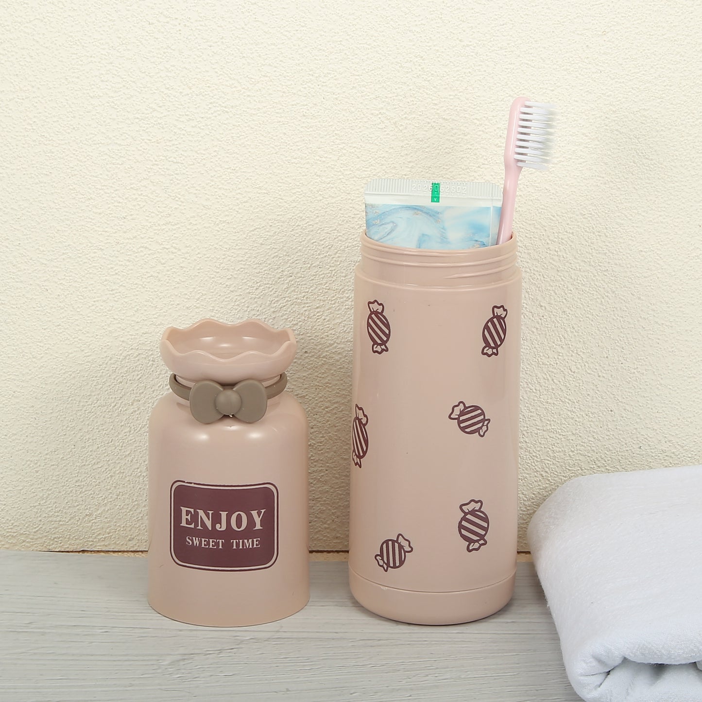 Lightweight Cute Toothbrush Travel Case 8.86"x2.44" Pink