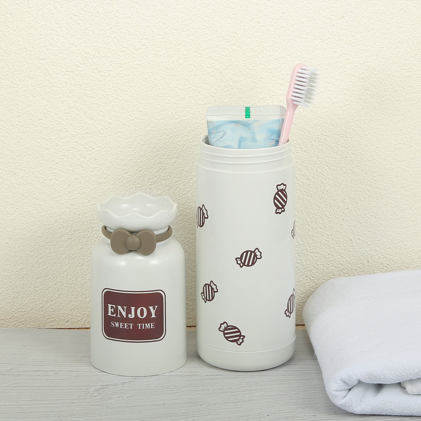 Lightweight Cute Toothbrush Travel Case 8.86"x2.44" White