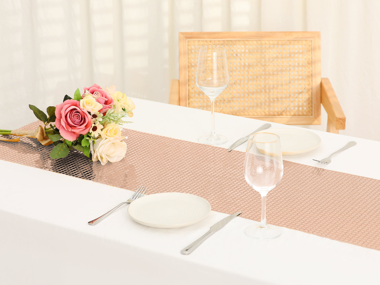 1 Pack Table Runner, Sequin Table Banners for Wedding Decor Holiday Birthday Party Decorations