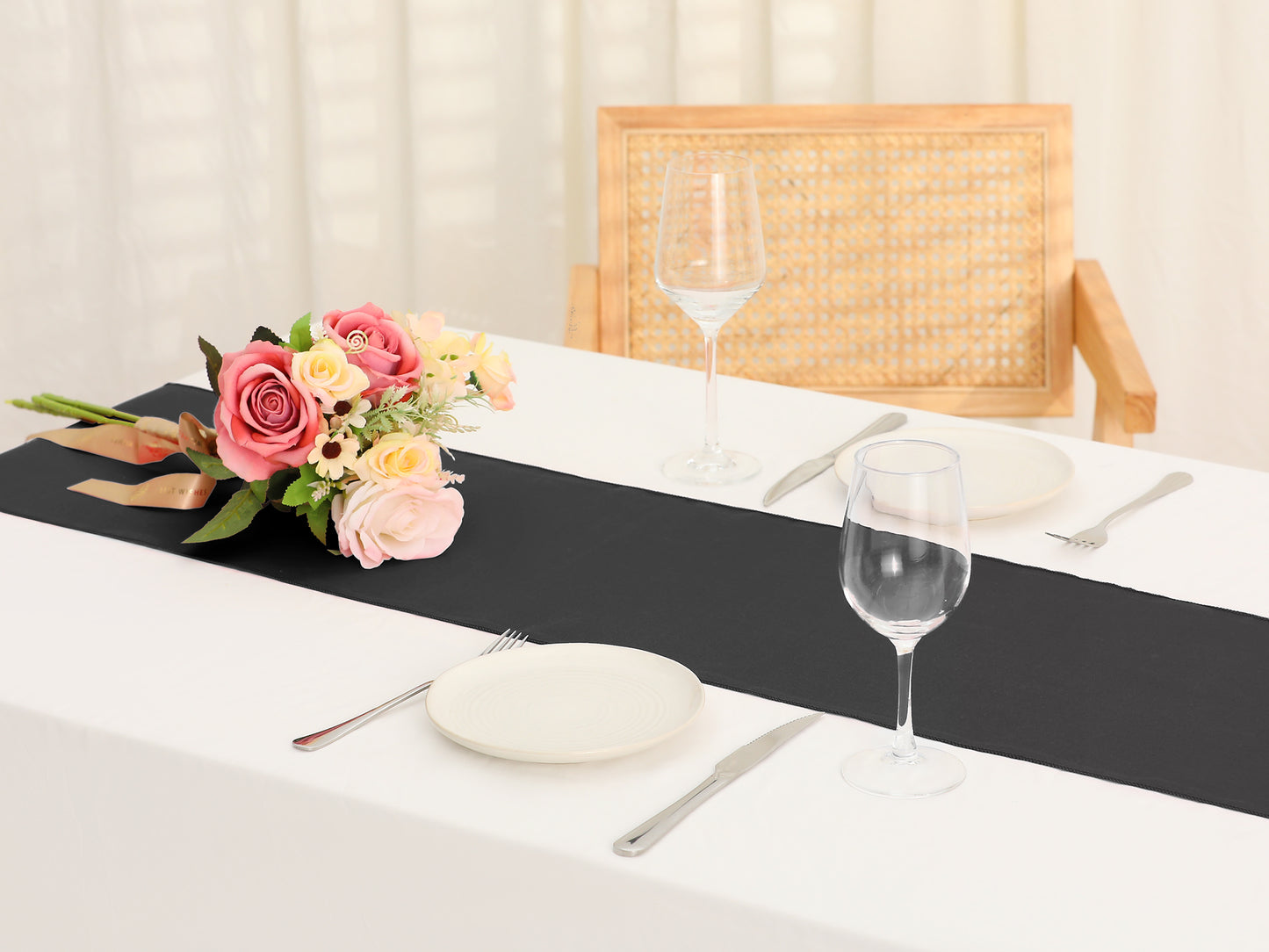 10 Pack Satin Table Runner, Long Polyester Table Runners