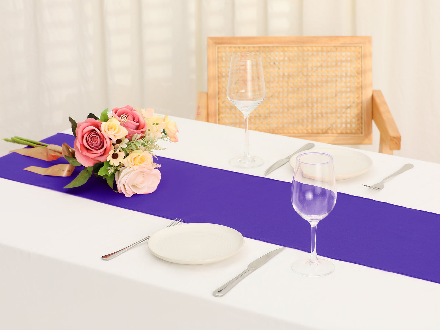 10 Pack Satin Table Runner, Long Polyester Table Runners