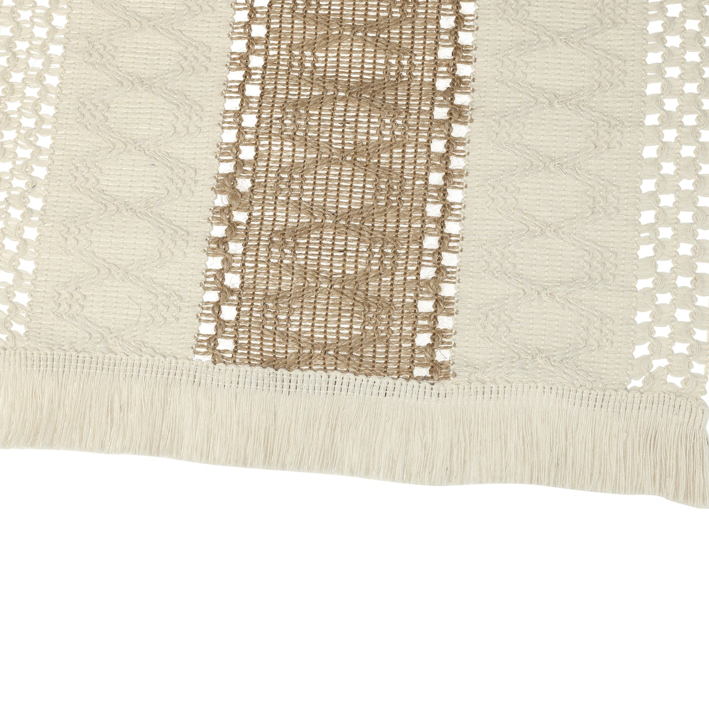 Camino de mesa rústico con borlas para decoración del hogar, 1 paquete