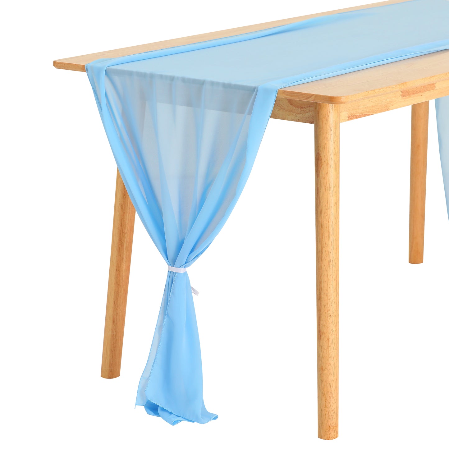 6 Pack Chiffon Table Runner, 120 Inches Long Gauze Table Runners, Rustic Sheer Table Decor